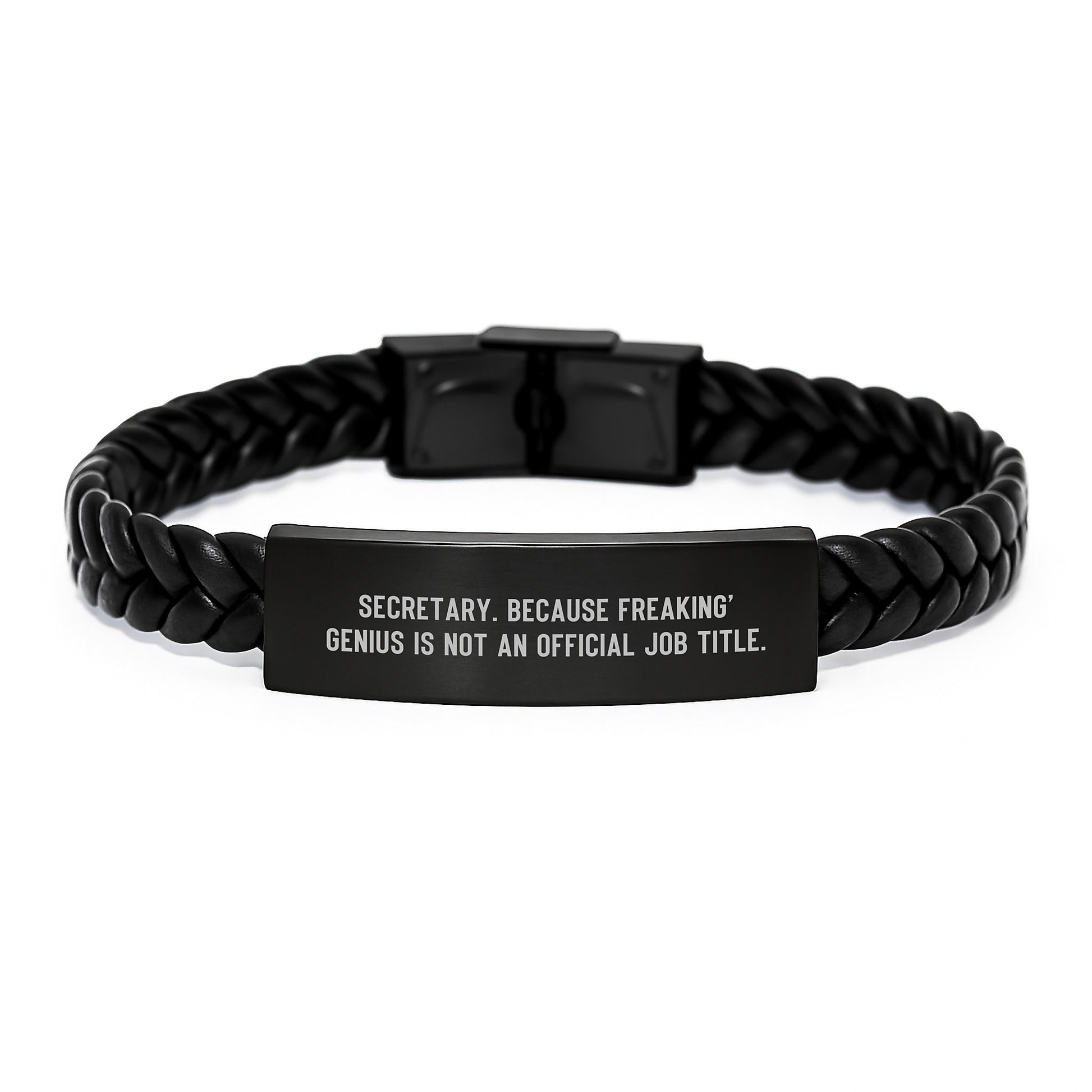 Secretary Keepsake Interlaced Leather Bracelet for Him Birthday Gift - Image 1