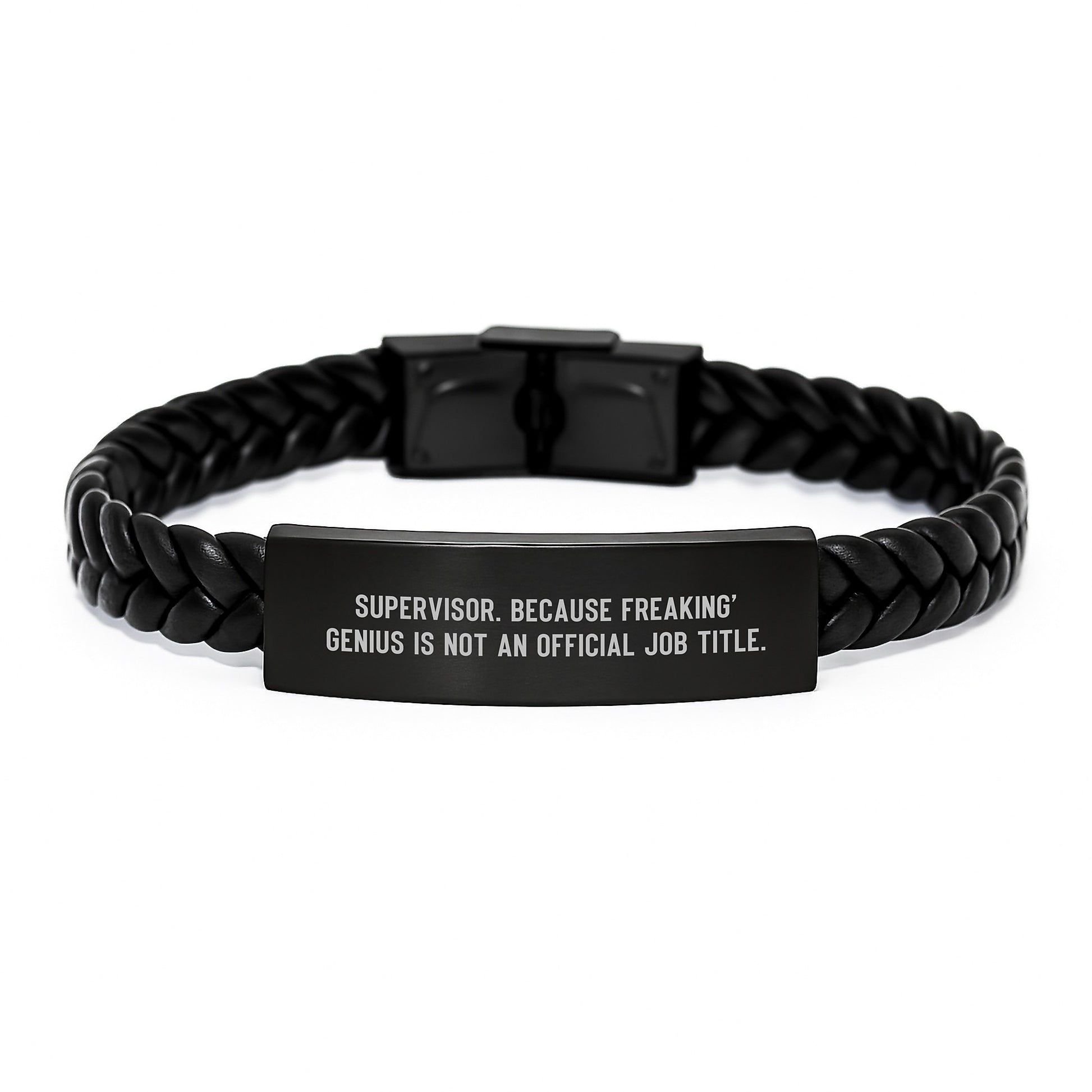 Birthday Gift Supervisor Interlaced Leather Bracelet for Her Present - Image 1