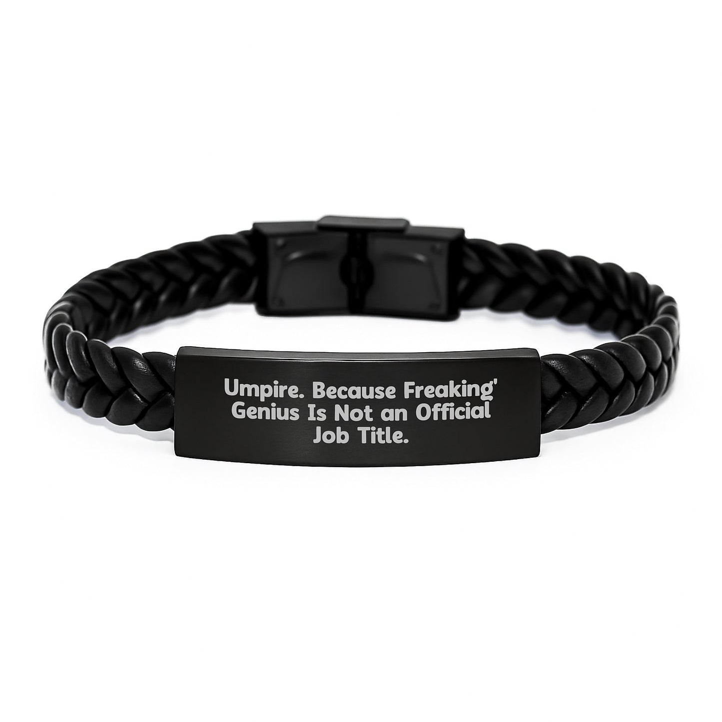 Funny Umpire Gifts from Men for Graduation Unique Interlaced Leather Bracelet Umpire Lover - Image 1