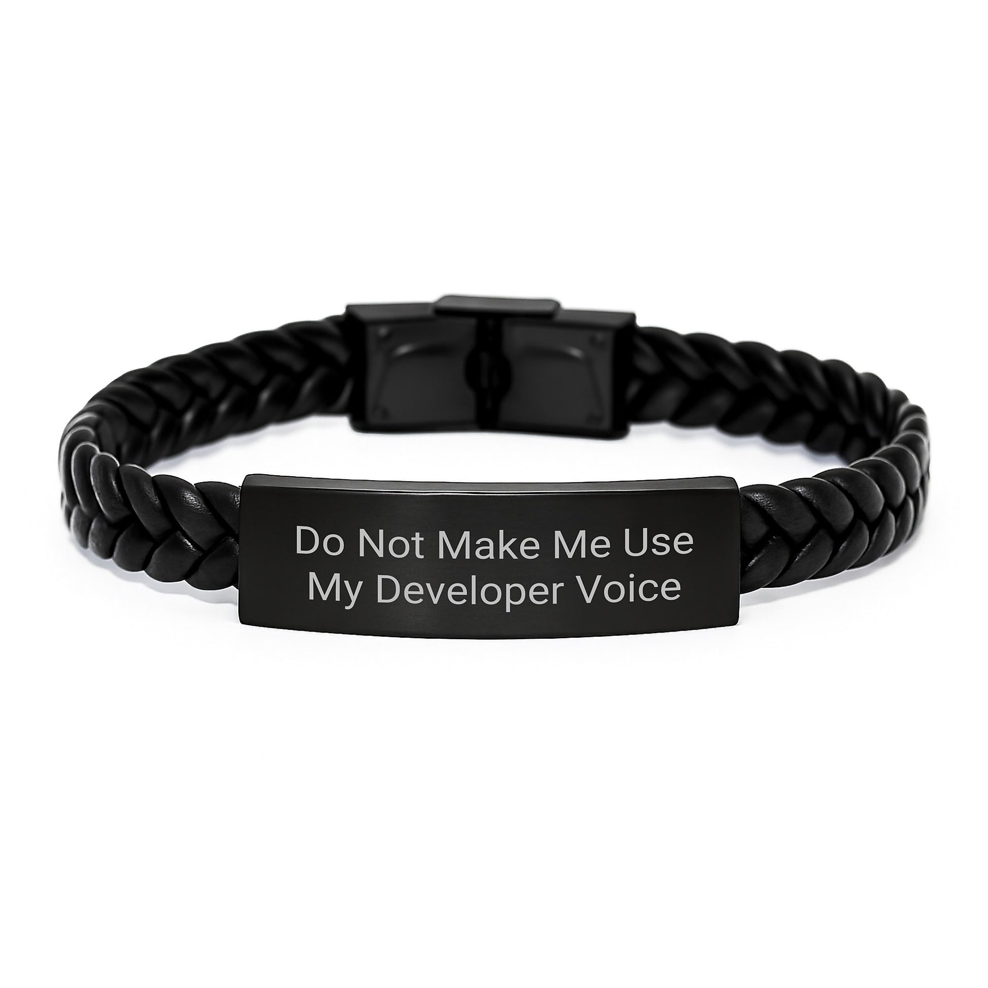 Developer Keepsake Interlaced Leather Bracelet for Him Birthday Gift - Image 1
