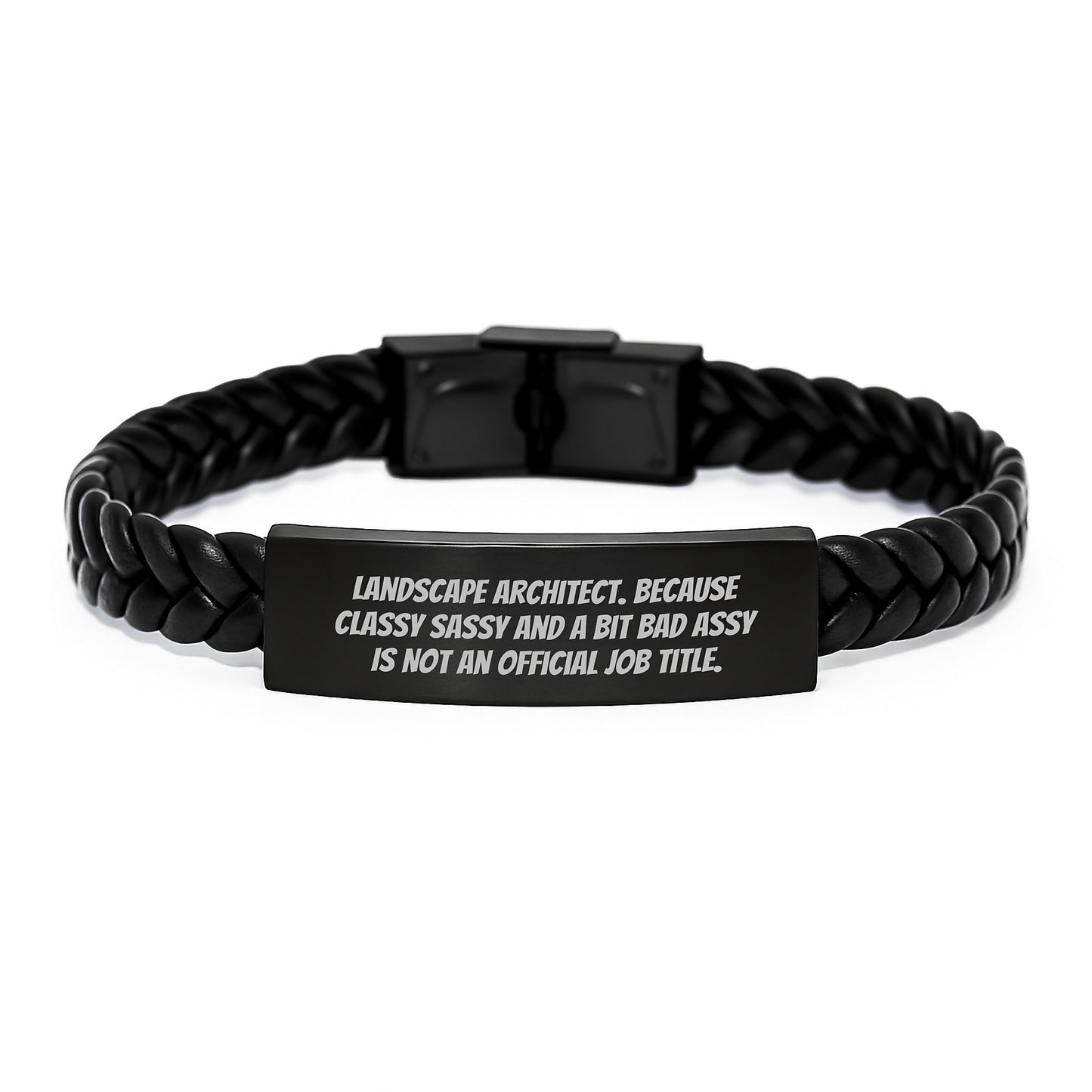 Funny Gift for Landscape Architect, Interlaced Leather Bracelet for Dad, Mother's Day Unique Gifts from Family, Gifts for Landscape Architect - Image 1