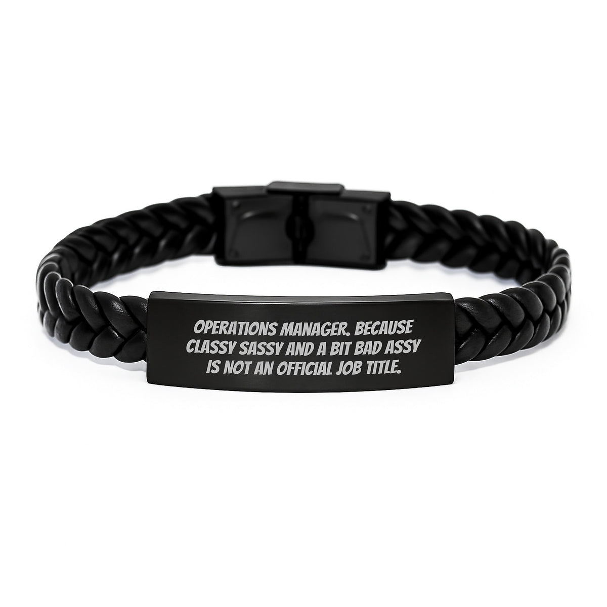 Funny Operations Manager Gifts, Interlaced Leather Bracelet for Operations Manager Women, Valentine's Unique Gifts from Friends - Image 1