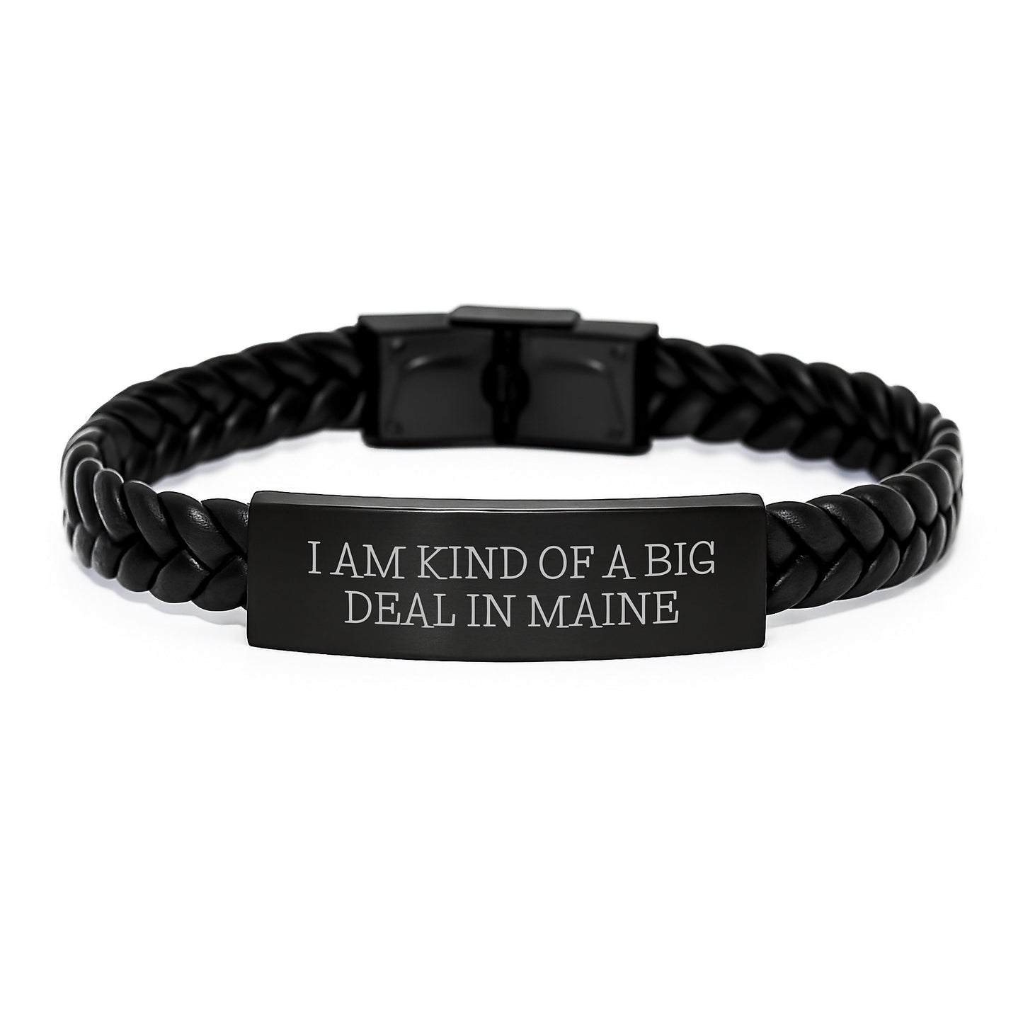 Maine Novelty Interlaced Leather Bracelet for Friends Birthday Gift - Image 1