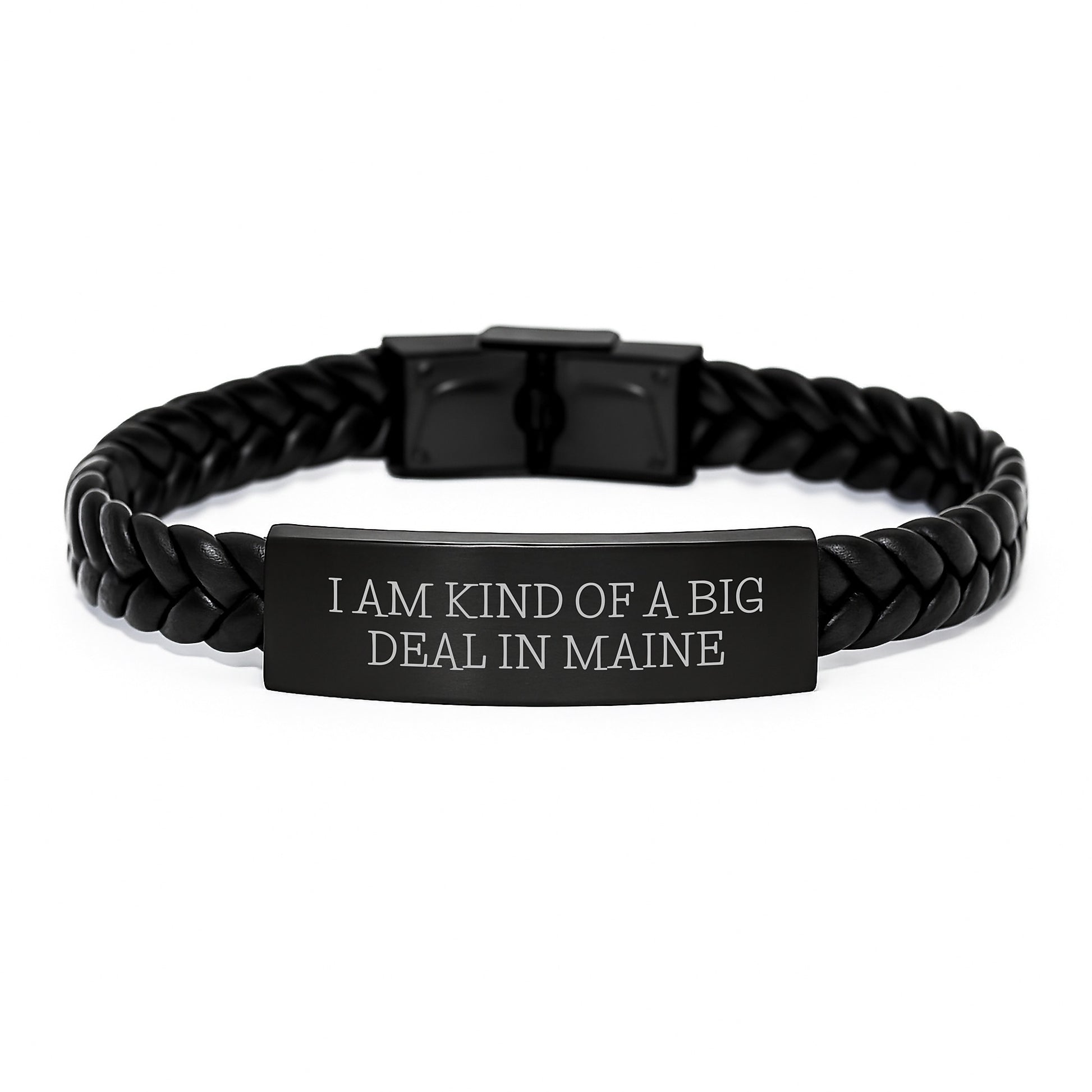 Maine Novelty Interlaced Leather Bracelet for Friends Birthday Gift - Image 1