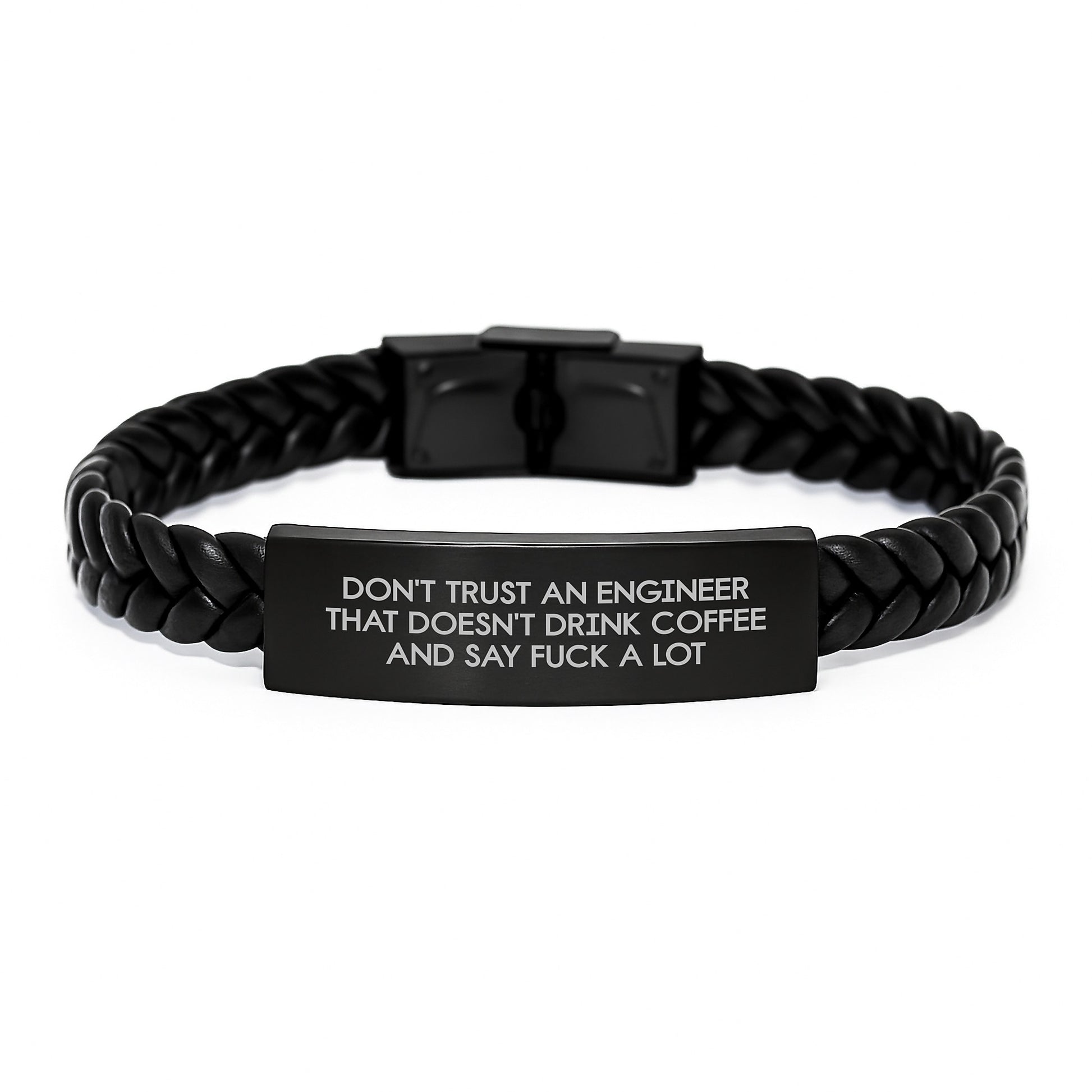 Funny Engineer Gifts, Unique Interlaced Leather Bracelet for Engineer Friends, Gifts from Friends for Graduation - Image 1