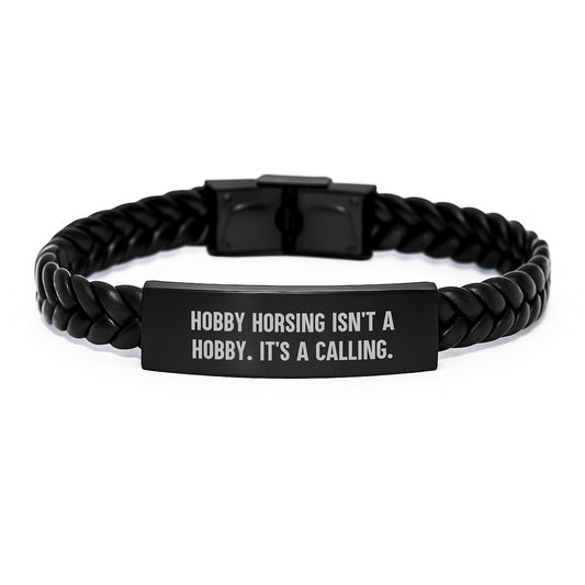 Funny Hobby Horsing Gifts for Women - Interlaced Leather Bracelet, Valentine's Unique Gifts from Men, Women, Friends, Family - Image 1