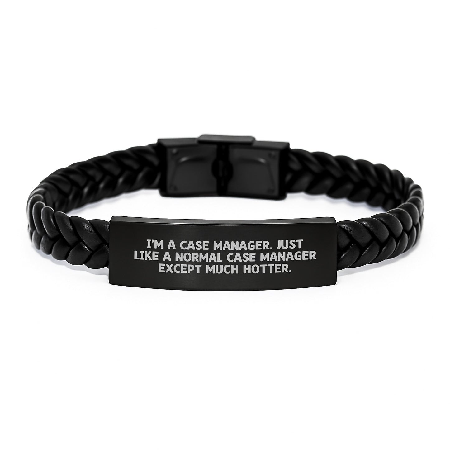 Birthday Gift Case Manager Keepsake Interlaced Leather Bracelet for Her - Image 1