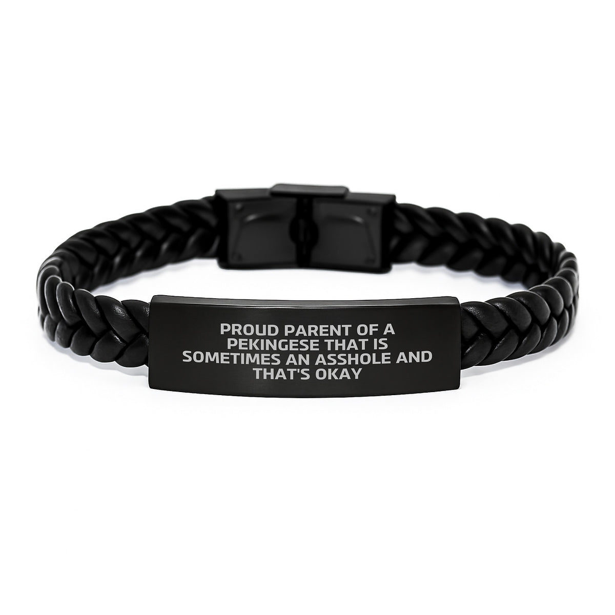 Christmas Gift for Her Humorous Pekingese Parent Bracelet Present - Image 1