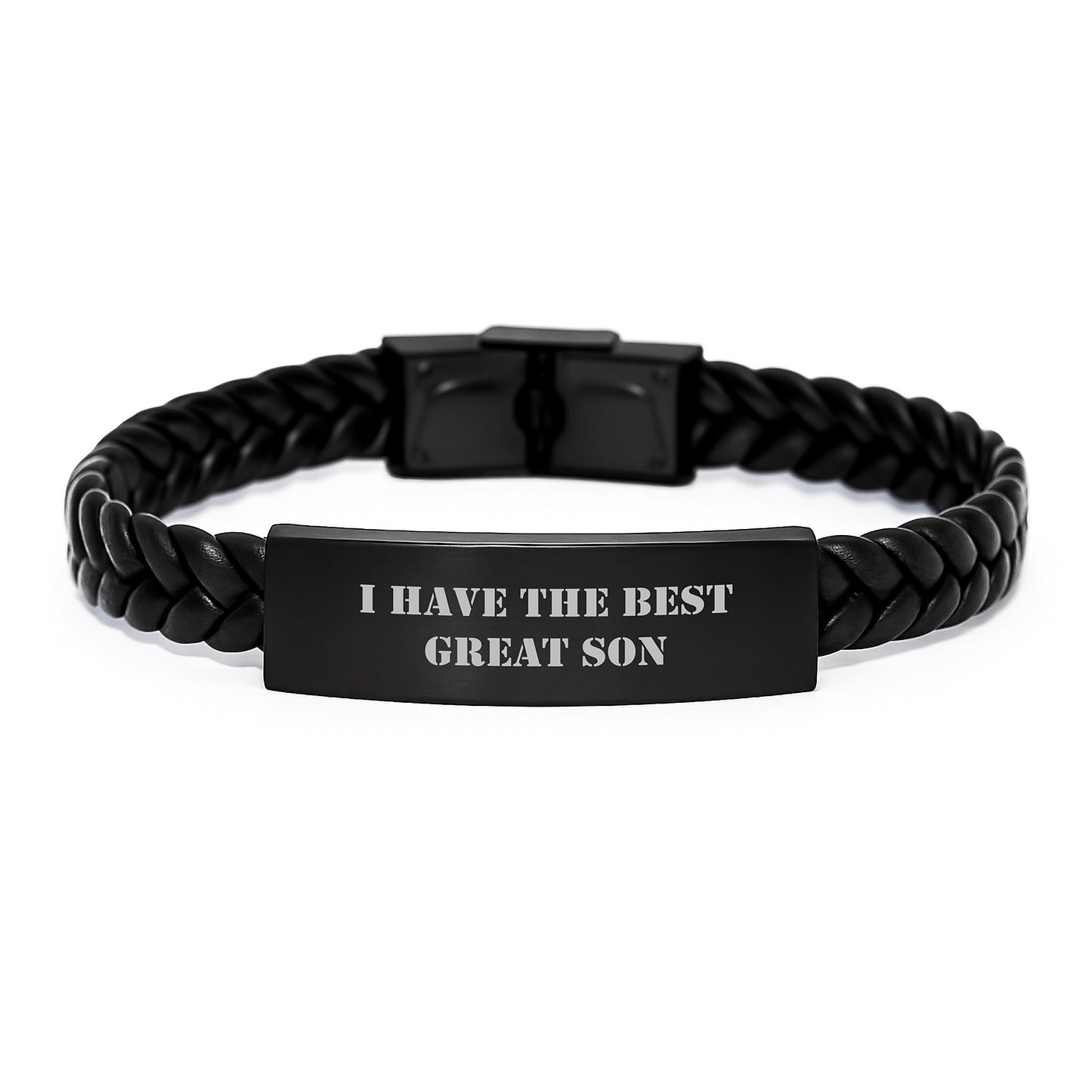 Son Keepsake Interlaced Leather Bracelet for Him Best Son Birthday Gift - Image 1