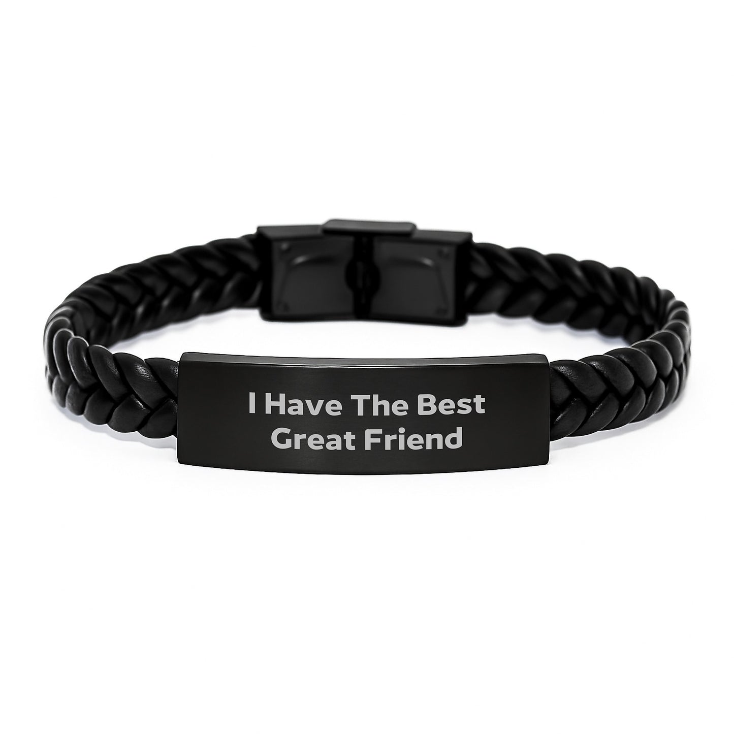 Friend Keepsake Interlaced Leather Bracelet for Him Birthday Gift - Image 1