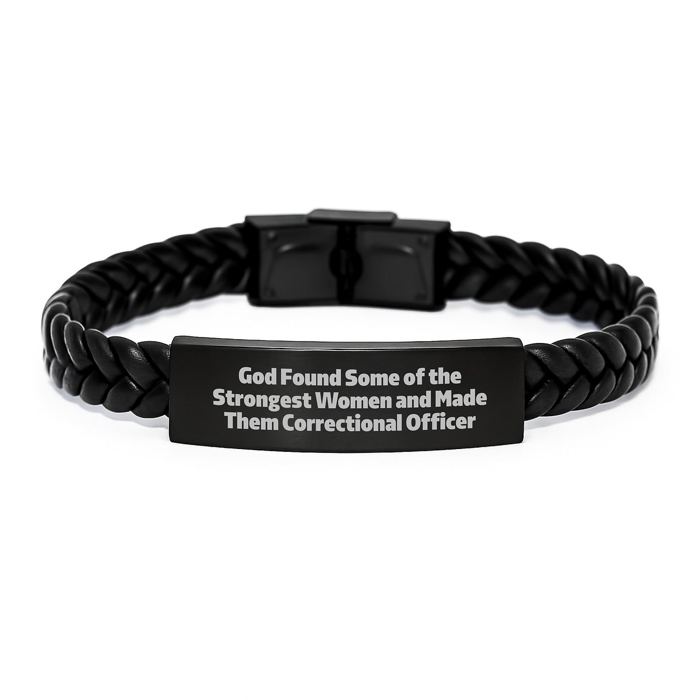 Funny Correctional Officer Gifts, Inspirational Interlaced Leather Bracelet for Correctional Officer Women, Gifts from Men to Correctional Officer on Graduation Day - Correctional Officer Women - Image 1