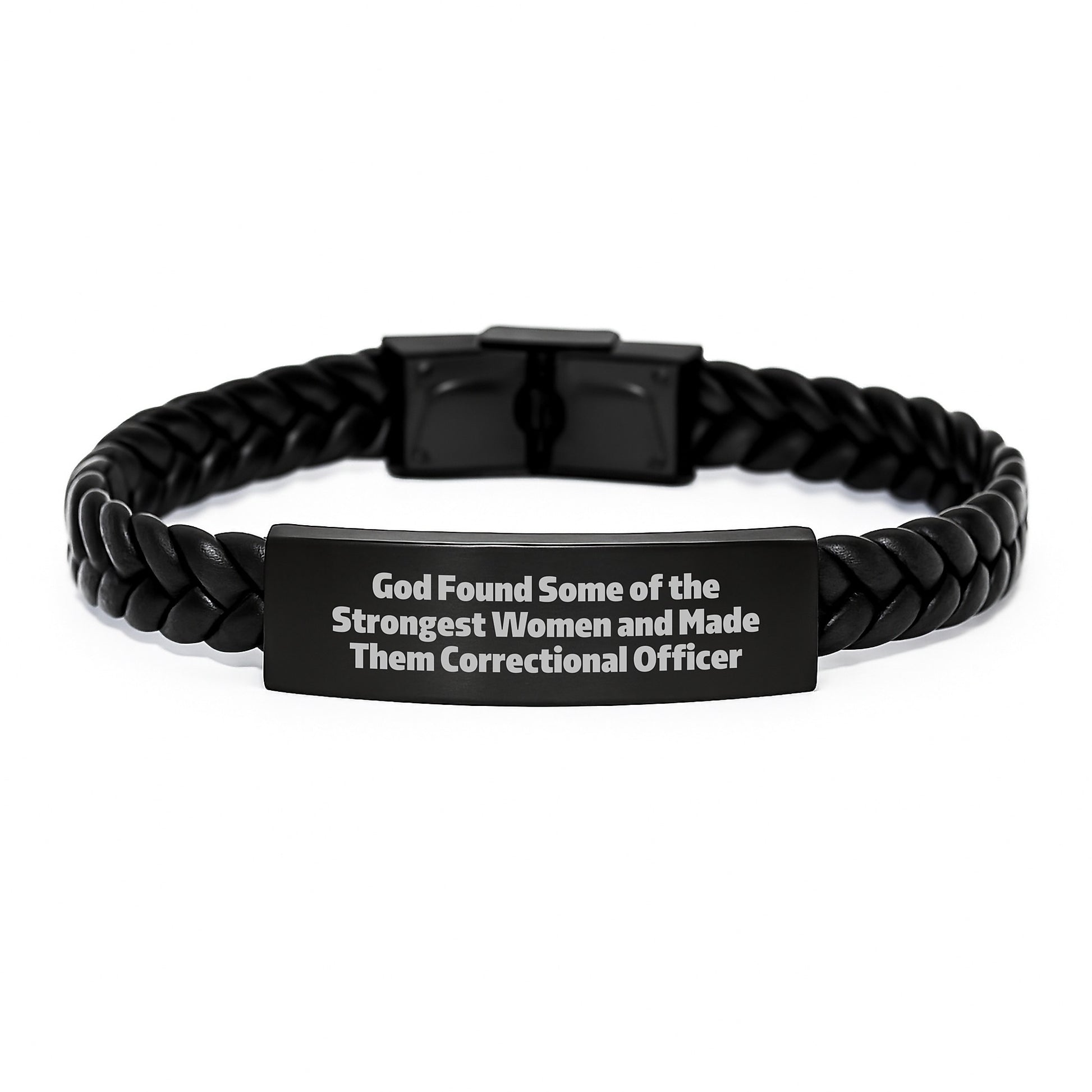 Funny Correctional Officer Gifts, Inspirational Interlaced Leather Bracelet for Correctional Officer Women, Gifts from Men to Correctional Officer on Graduation Day - Correctional Officer Women - Image 1