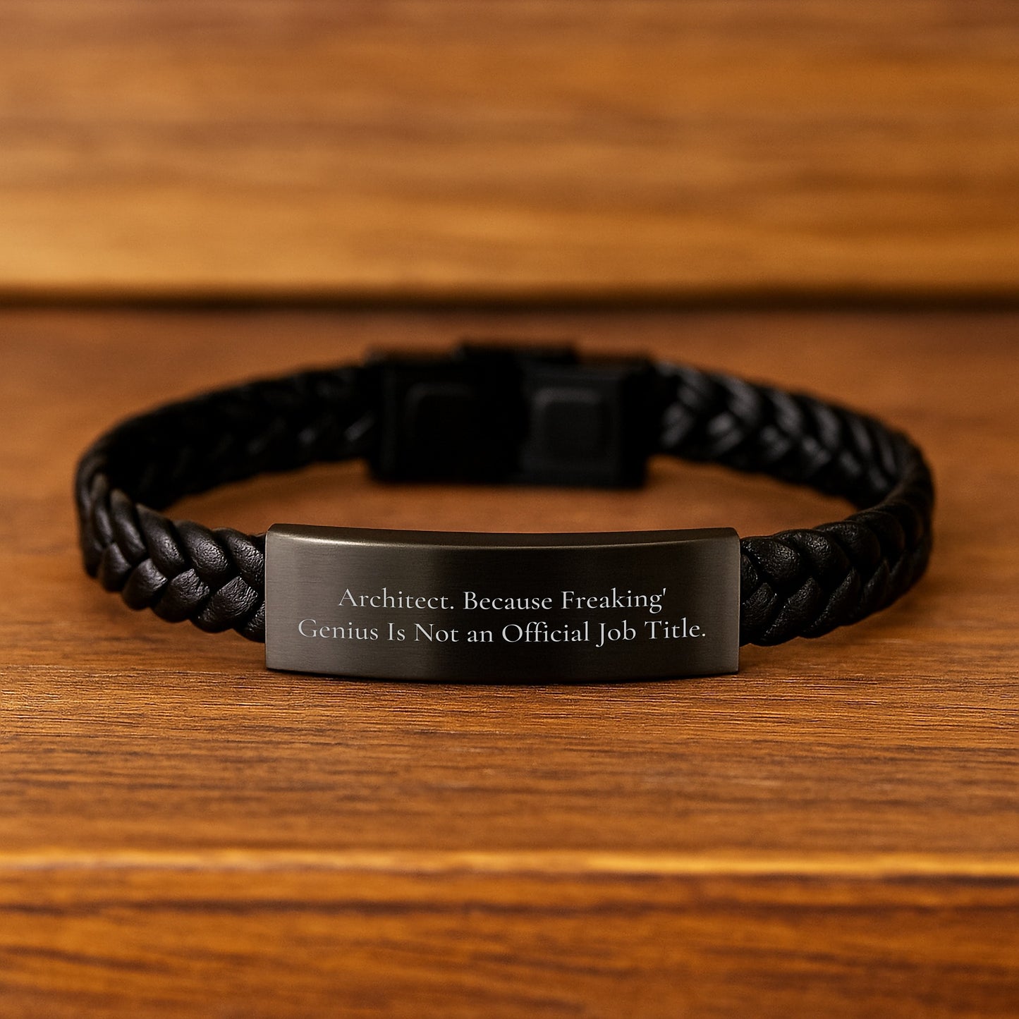 Architect Keepsake Interlaced Leather Bracelet for Him Birthday Gift - Image 2