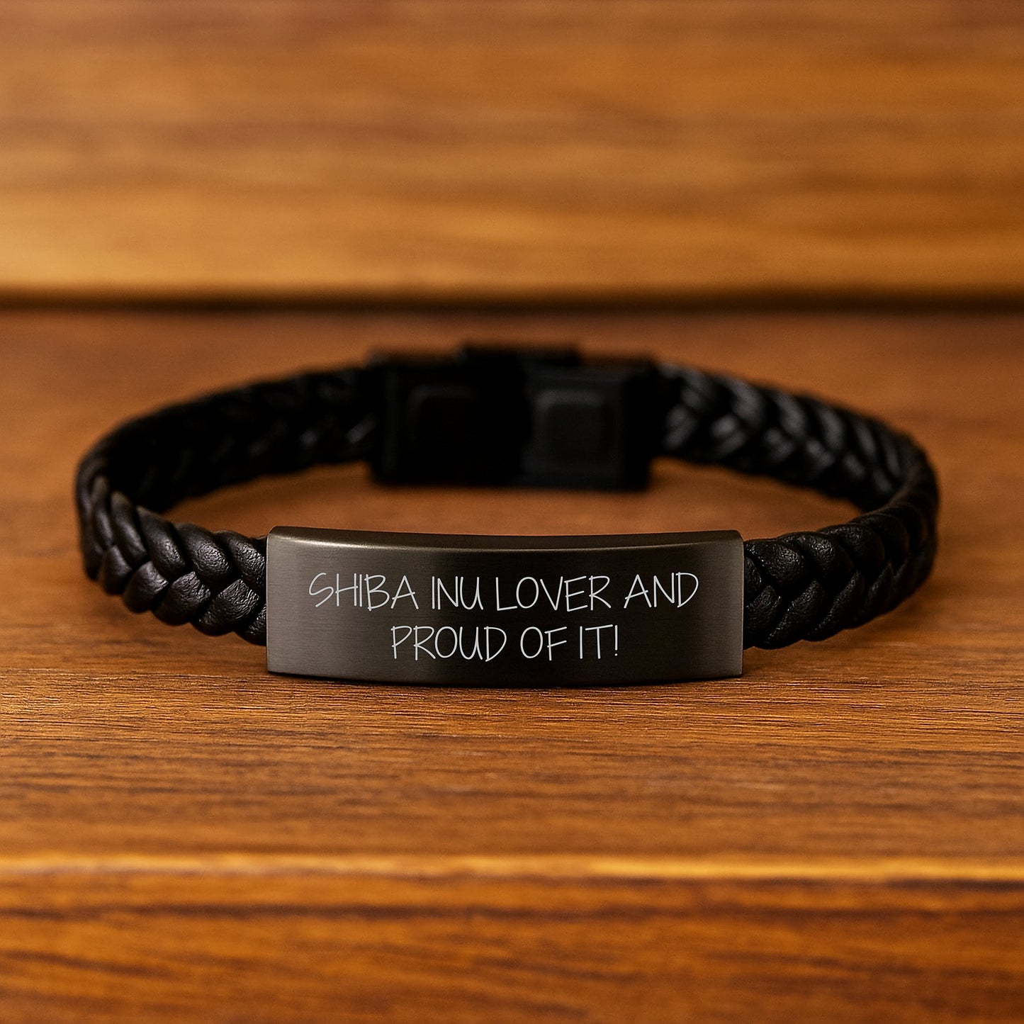 Shiba Inu Dog Lover Gifts, Interlaced Leather Bracelet for Men, Unique Valentine's Unique Gifts from Friends for Shiba Inu Dog Enthusiasts - Image 2
