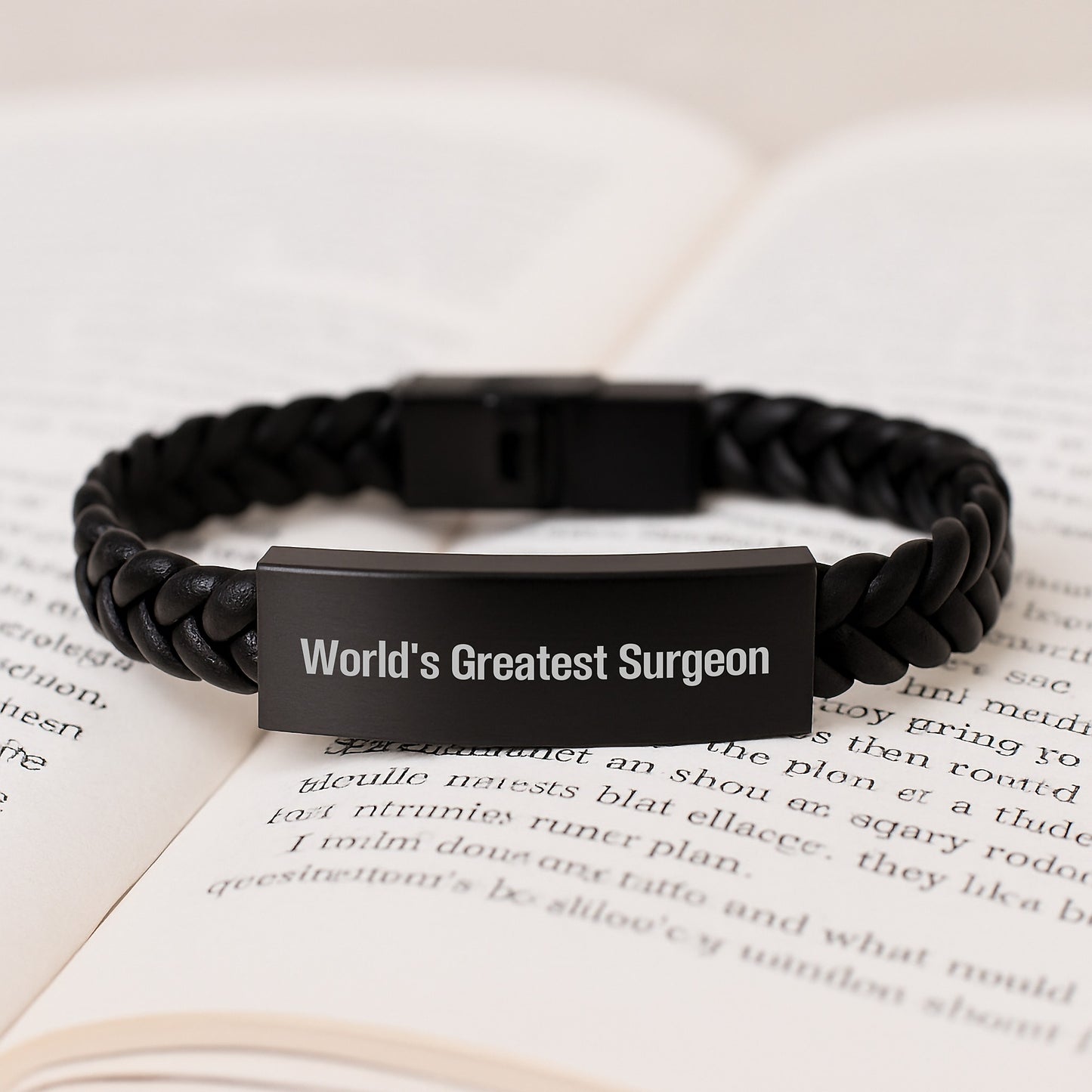 Surgeon Keepsake Interlaced Leather Bracelet for Him Birthday Gift - Image 3