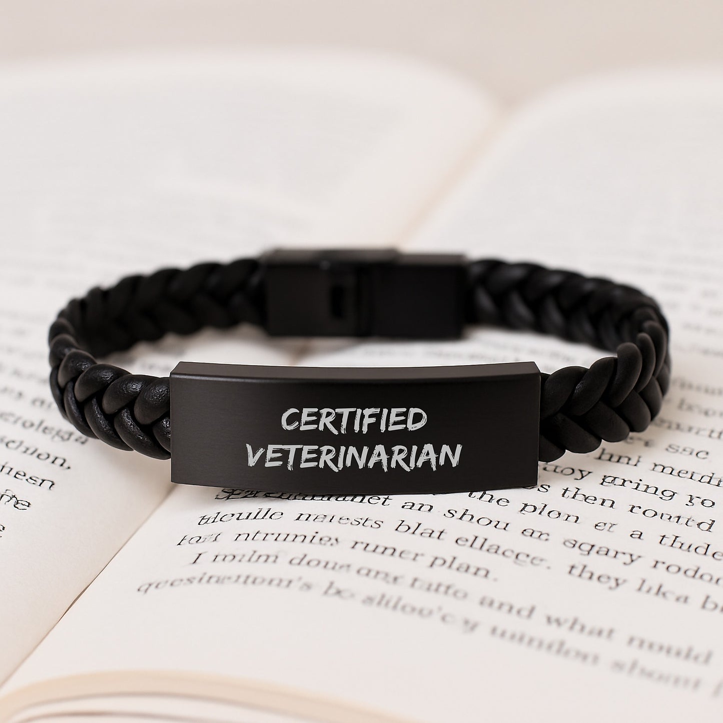 Funny Quote Gifts from Veterinarians - Inspirational Interlaced Leather Bracelet for Female Veterinarians Birthday Unique Gifts - Image 3