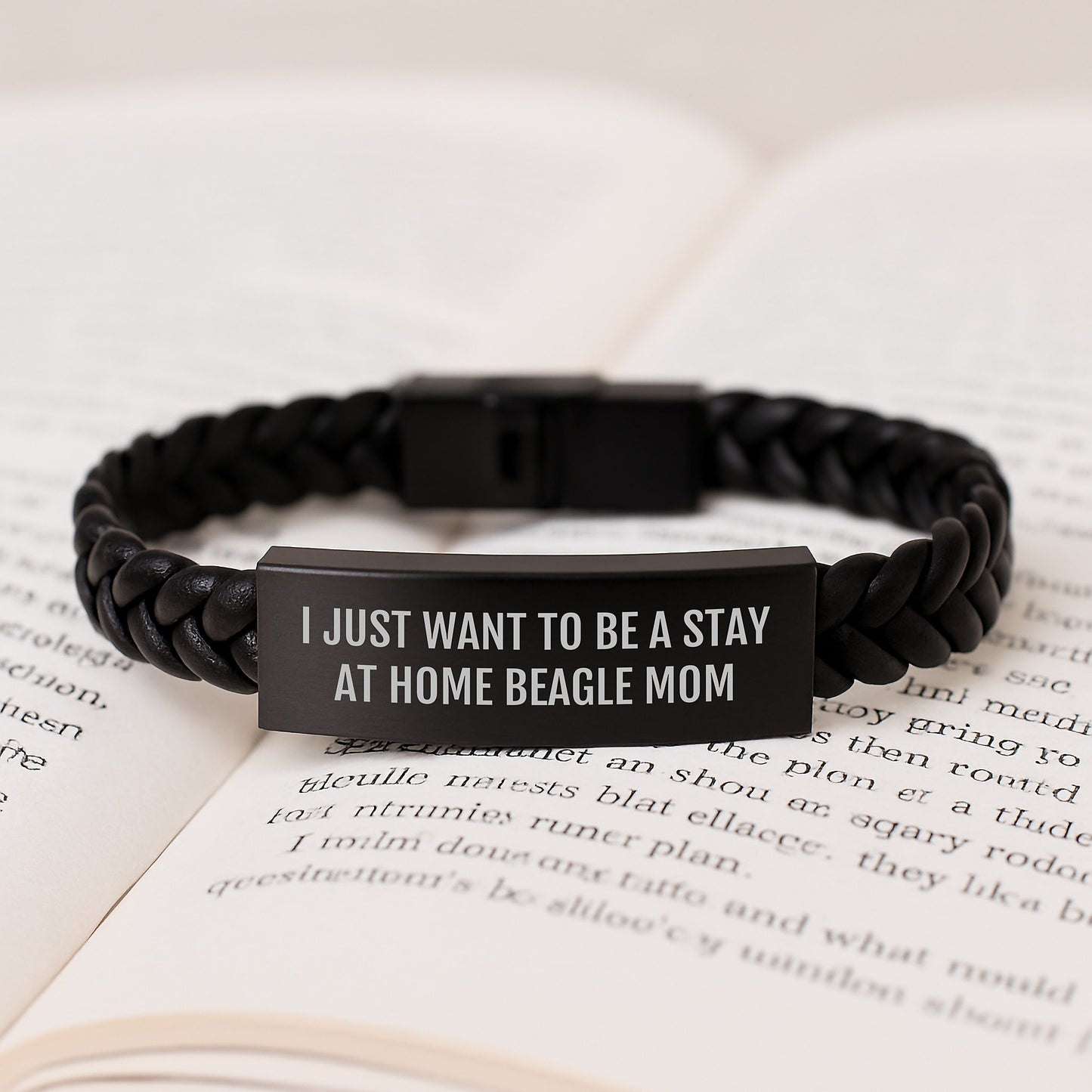 Funny Beagle Dog Mom Gifts for Beagle Lovers on Valentine's - Interlaced Leather Bracelet from Women - Image 3