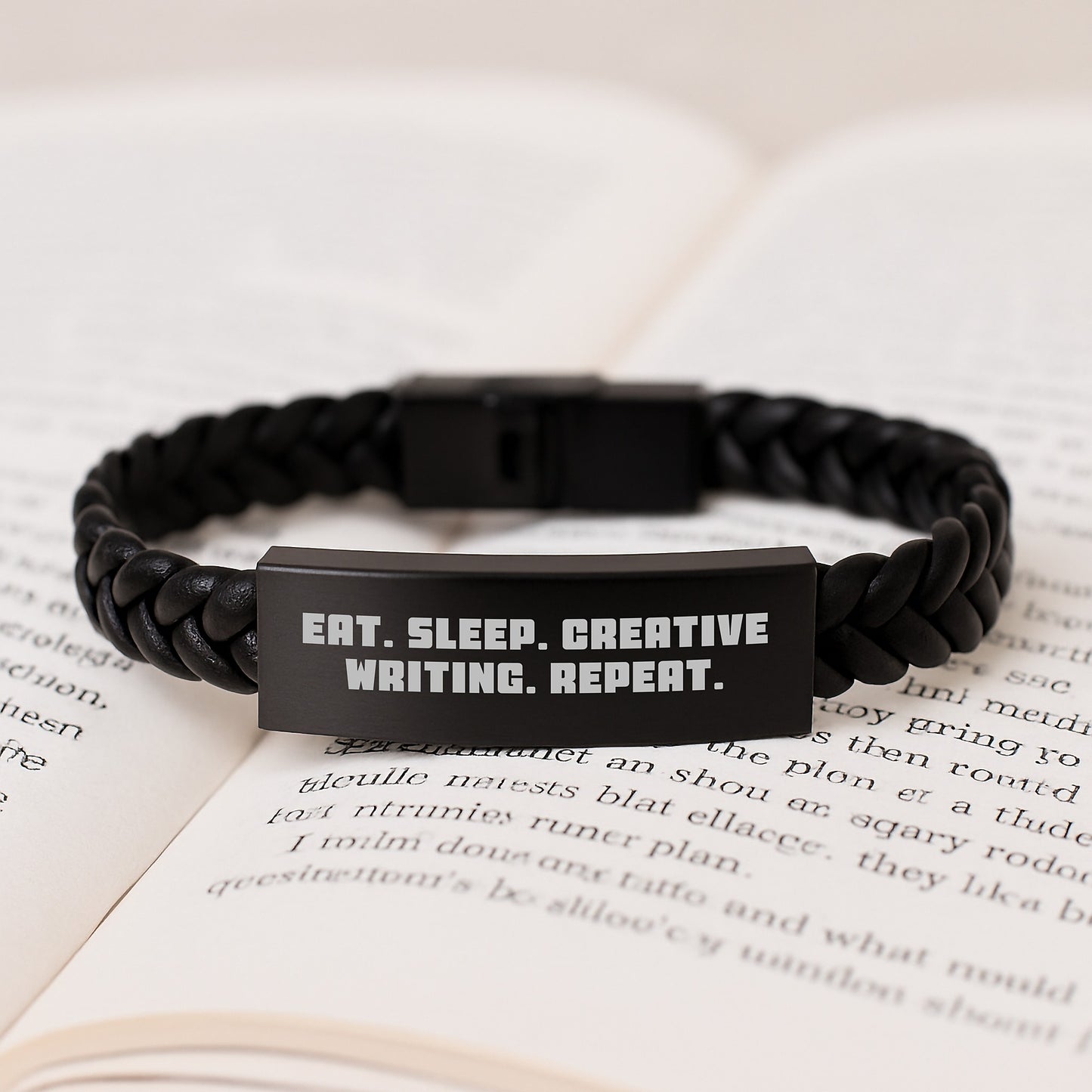 Creative Writing Inspiration Interlaced Leather Bracelet Gifts for Men Valentine's Unique - Image 3