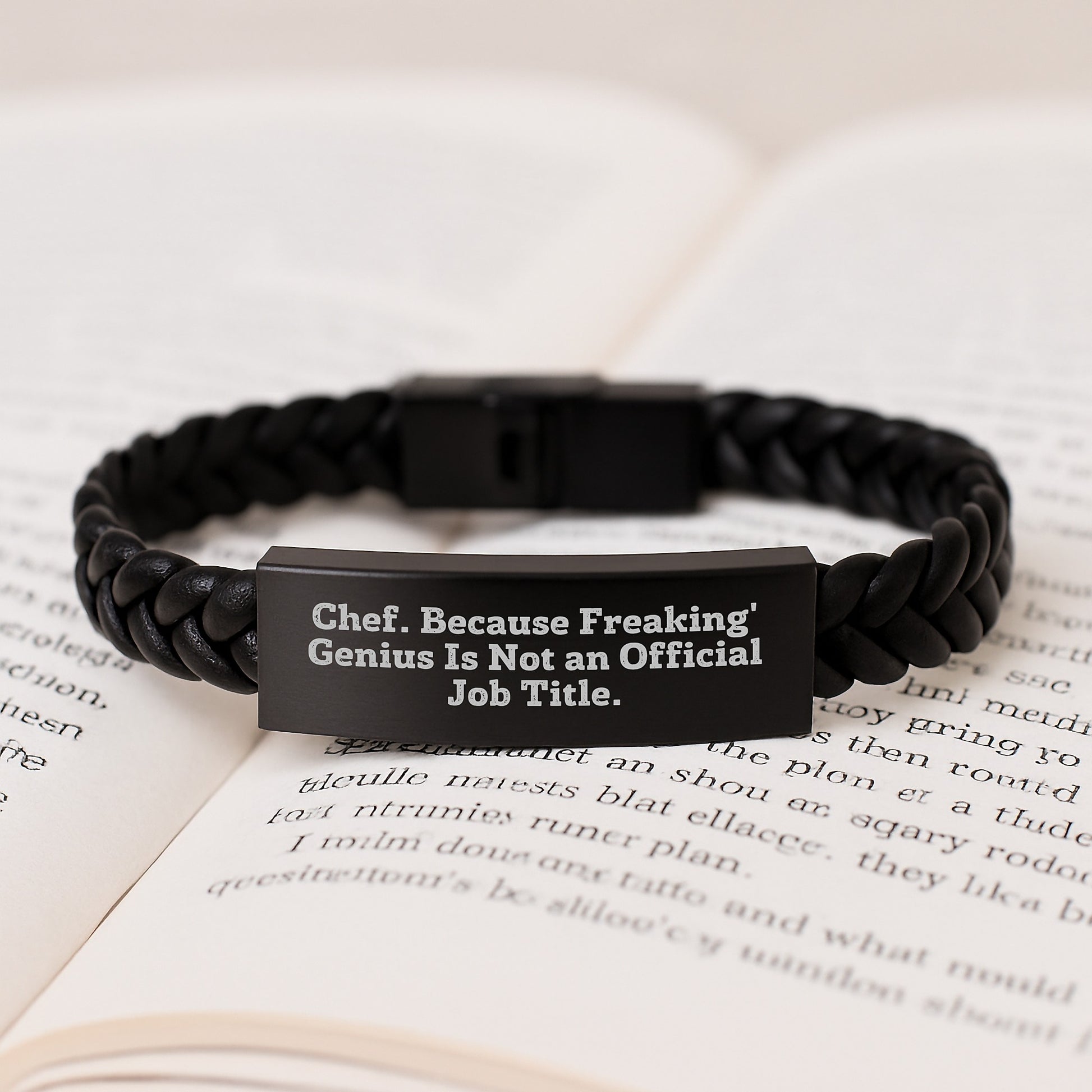 Chef Keepsake Interlaced Leather Bracelet for Him Premium Birthday Gift - Image 3