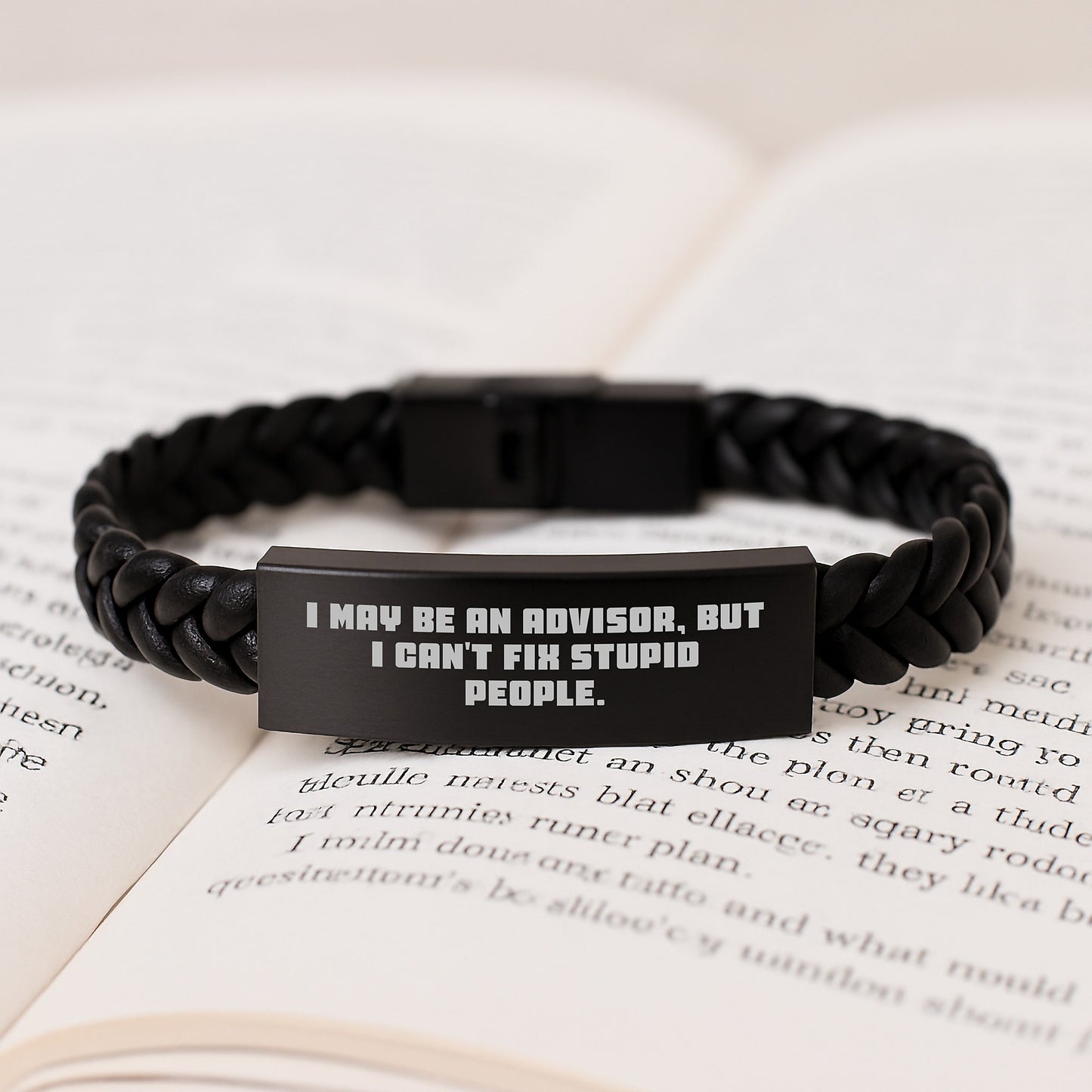 Advisor Keepsake Interlaced Leather Bracelet for Him Birthday Gift - Image 3