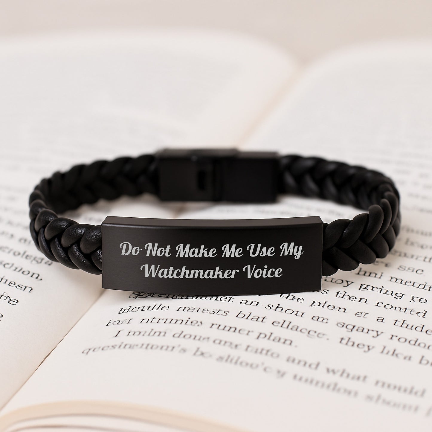 Funny Watchmaker Gifts from Friends, Unique Interlaced Leather Bracelet for Watchmaker, Graduation Unique Gifts for Watchmaker - Image 3