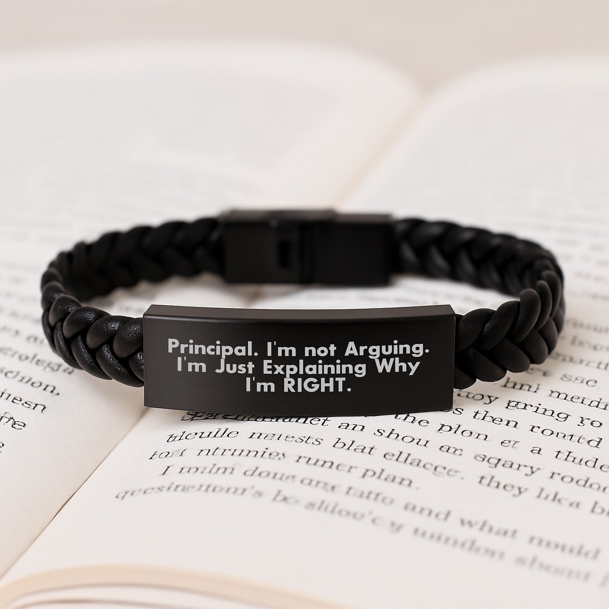Birthday Gift Principal Keepsake Interlaced Leather Bracelet for Her - Image 3