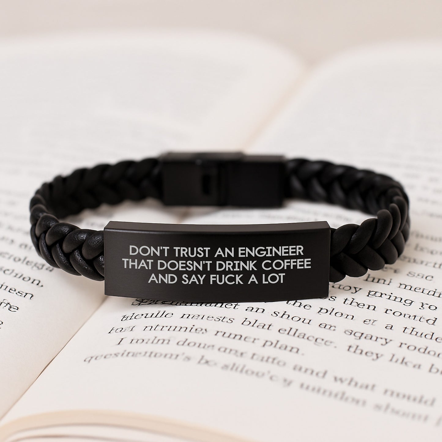 Funny Engineer Gifts, Unique Interlaced Leather Bracelet for Engineer Friends, Gifts from Friends for Graduation - Image 3