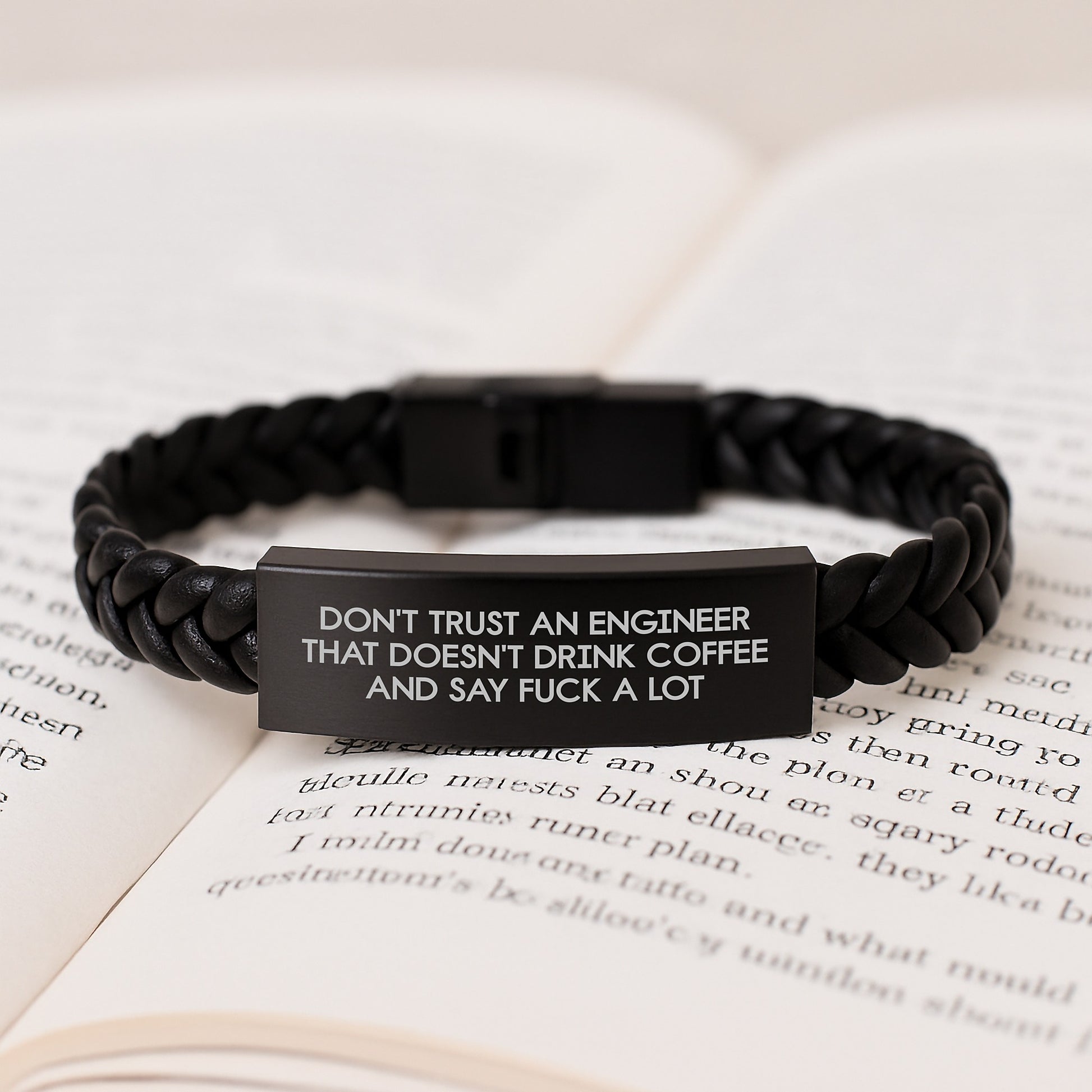 Funny Engineer Gifts, Unique Interlaced Leather Bracelet for Engineer Friends, Gifts from Friends for Graduation - Image 3