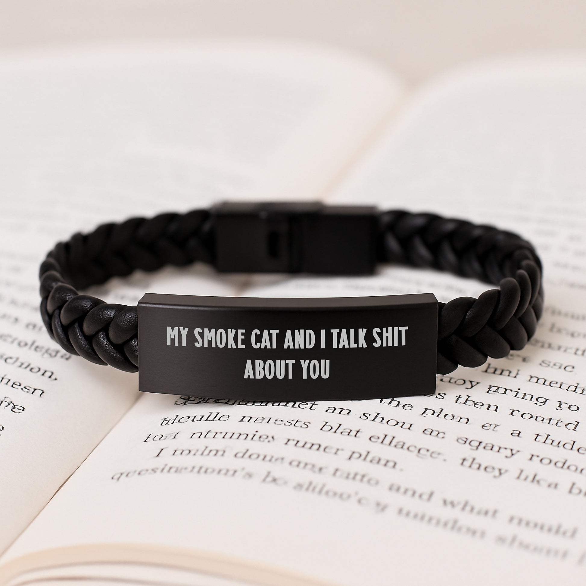 Funny Smoke Cat Interlaced Leather Bracelet Gifts from Friends for Graduation Unique - Image 3