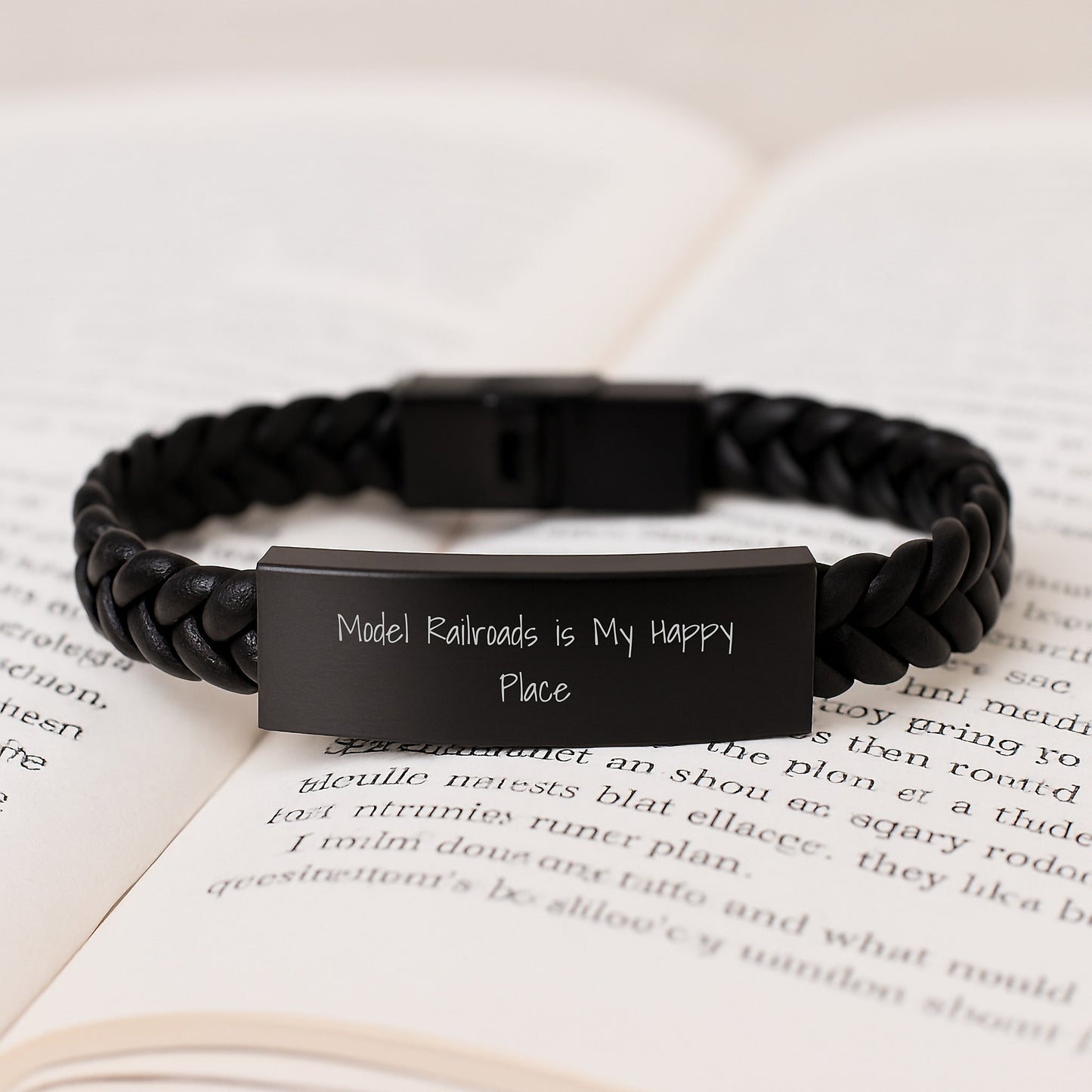 Model Railroads Leather Bracelet Place for a Best Friend Birthday Gift - Image 3