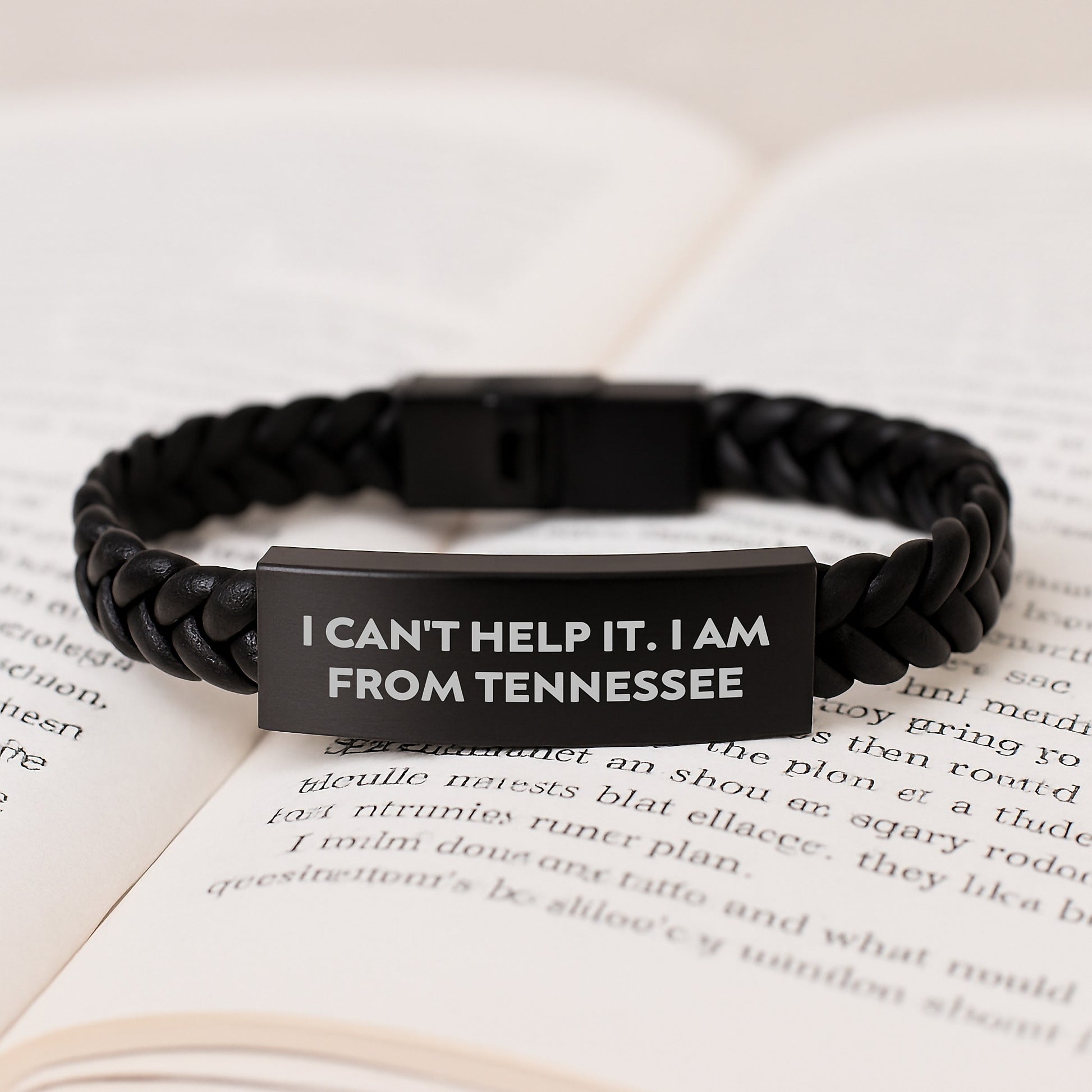 Funny Tennessee Quotes Gift for Men from Friends Interlaced Leather Bracelet Birthday Unique Gifts from Tennessee - Image 3