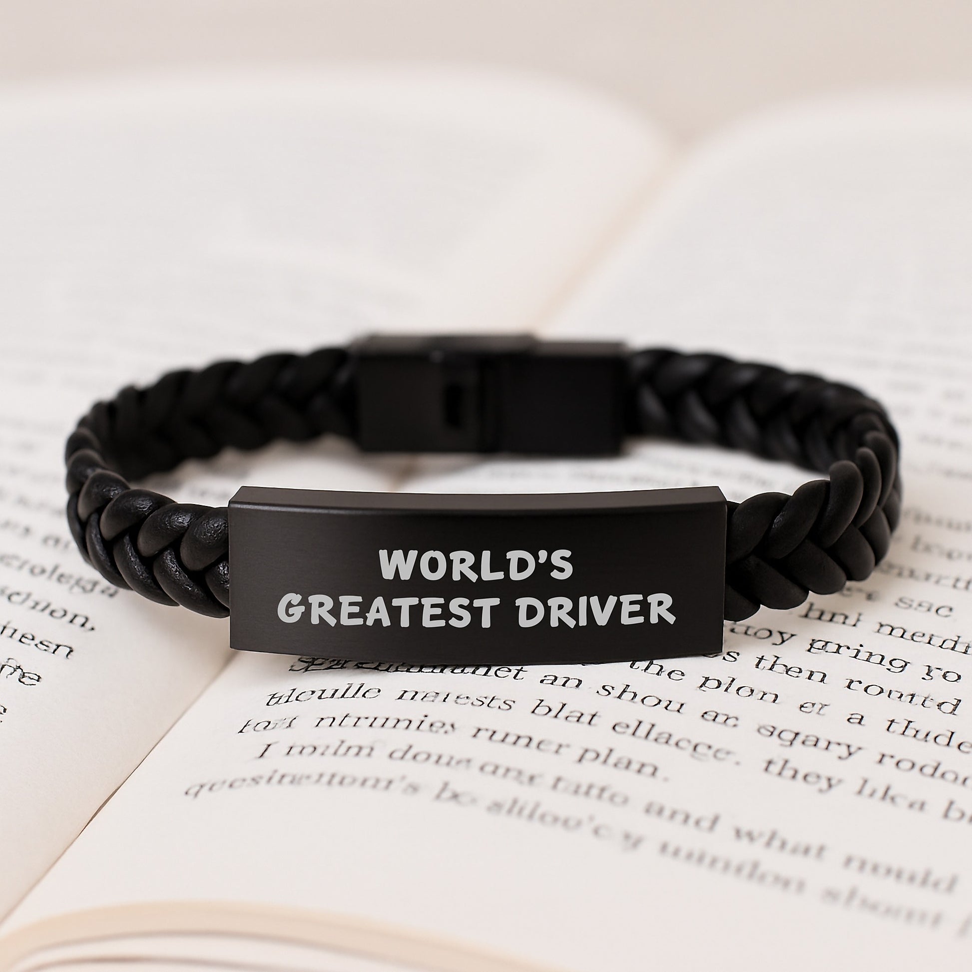 Funny Driver Quotes Leather Interlaced Bracelet, Gifts from Friends, Unique Graduation Gifts for the World's Greatest Driver, Men, Women - Image 3