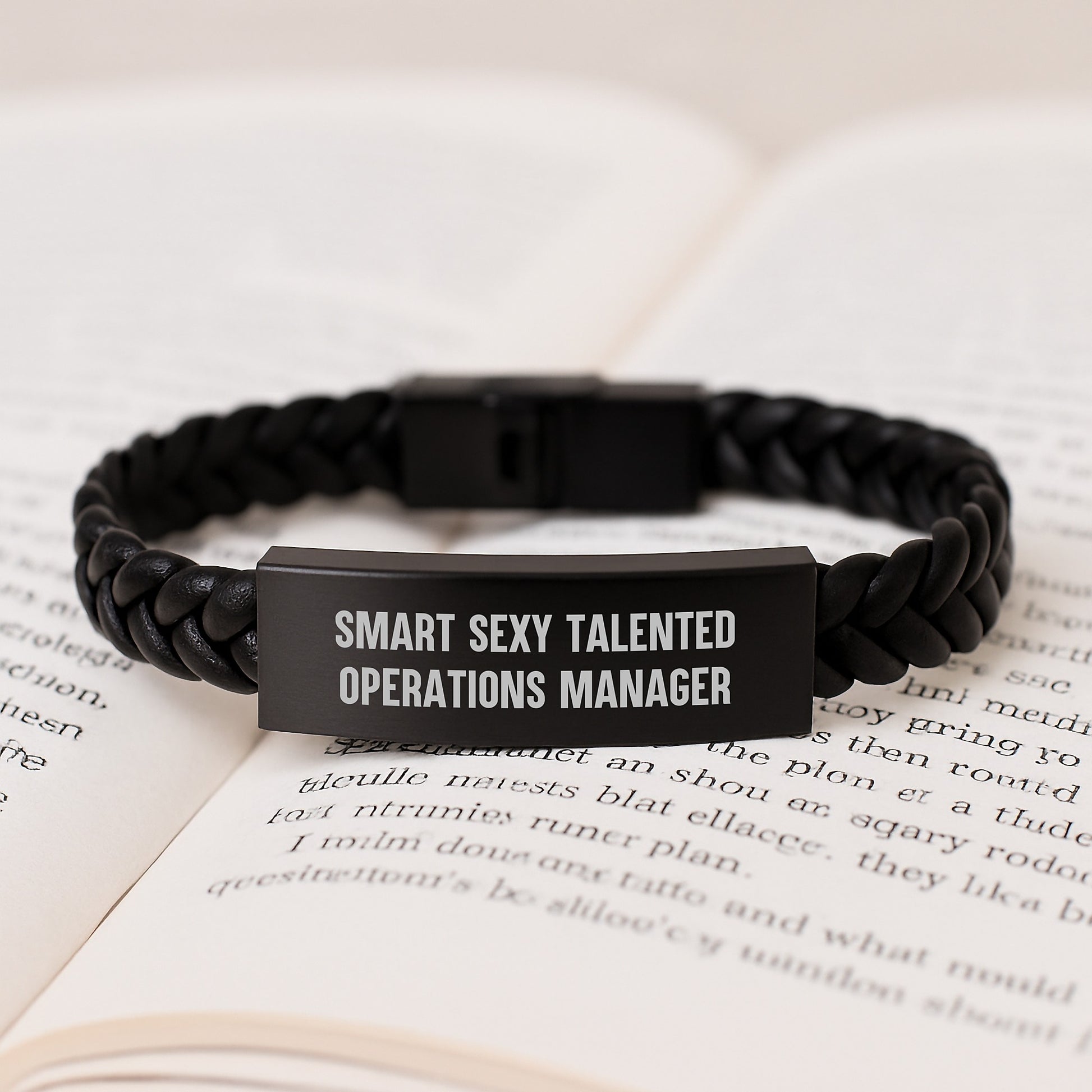 Valentine's Unique Gifts for Operations Manager - Smart Sexy Talented Interlaced Leather Bracelet - Image 3