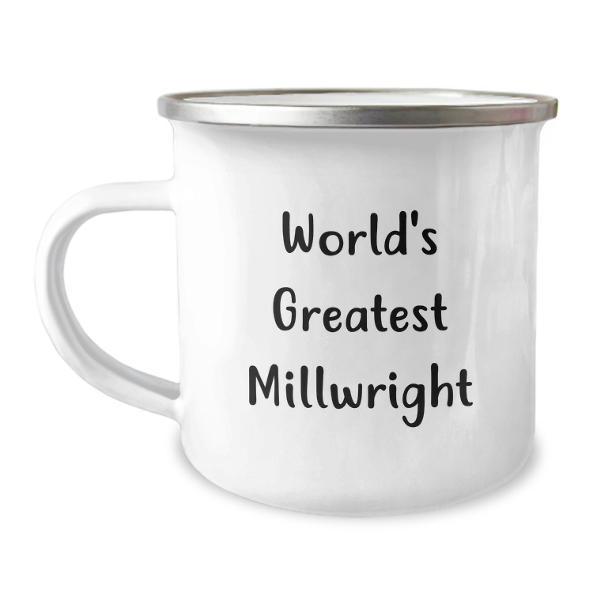 Funny Millwright Gifts from Friends - World's Greatest Millwright, Unique Father's Day Unique Gifts for Millwright, 12 oz Stainless Steel Camping Mug - Image 1