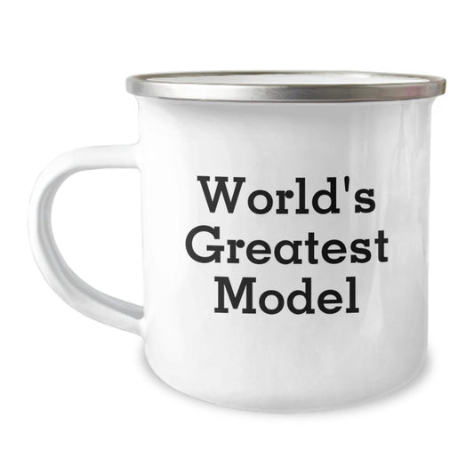 Funny 'World's Greatest Model' Gifts for Him - Model Enthusiast Camping Mug, Perfect for Father's Day Unique Gifts from Family and Friends - Image 1