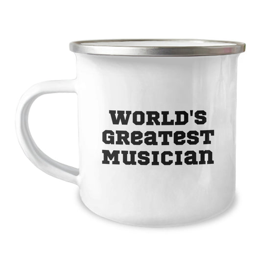 Funny World's Greatest Musician Gifts from Friends to Musician Men Camping Mug for Graduation Unique - Image 1