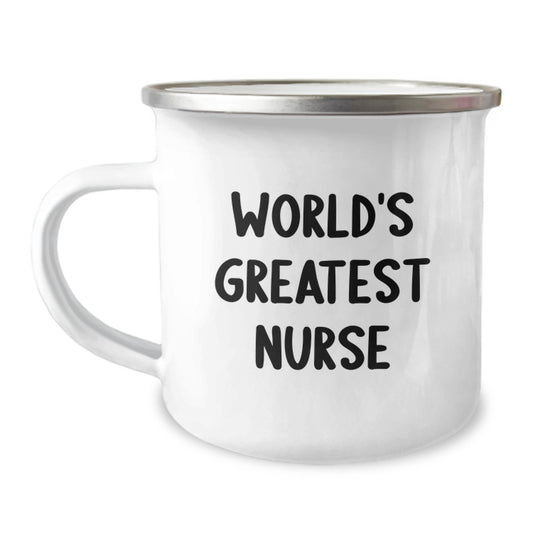 Funny Nurse Gifts from Family, World's Greatest Nurse Camping Mug for Graduation Unique Gifts, Nurse Appreciation Mugs for Women - Image 1