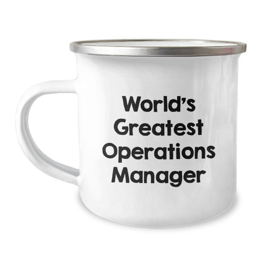Funny Operations Manager Quote Gifts from Dad for World's Greatest Operations Manager, Unique Camping Mug for Operations Manager on Father's Day, Stainless Steel 12 oz Capacity - Image 1