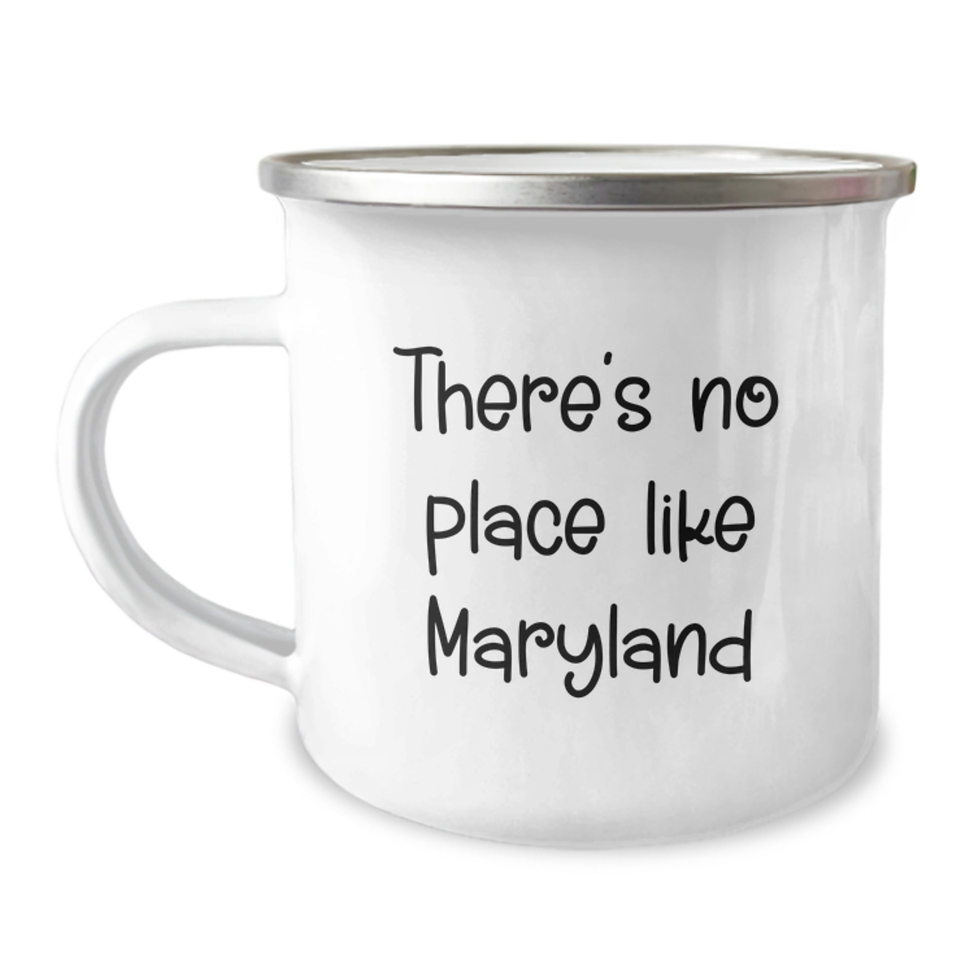 Funny Maryland Gifts for Graduates from Friends, Camping Mug with There's No Place Like Maryland Quote, Unique Gifts for Men, Women, Family, and Friends - Image 1
