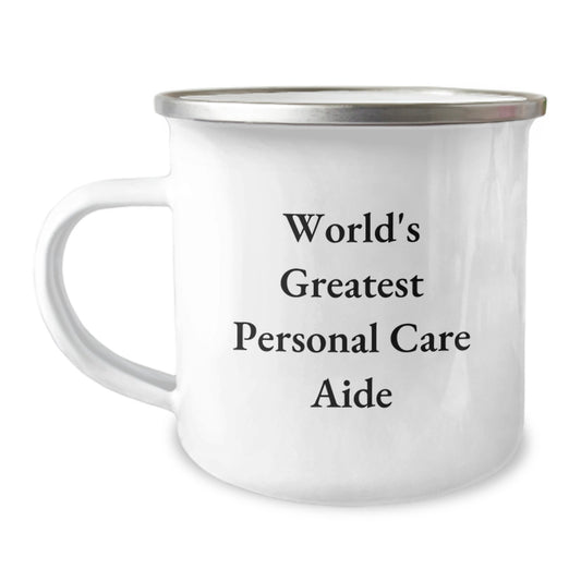 Personal Care Aide Keepsake Stainless Camping Mug for Him Birthday Gift - Image 1