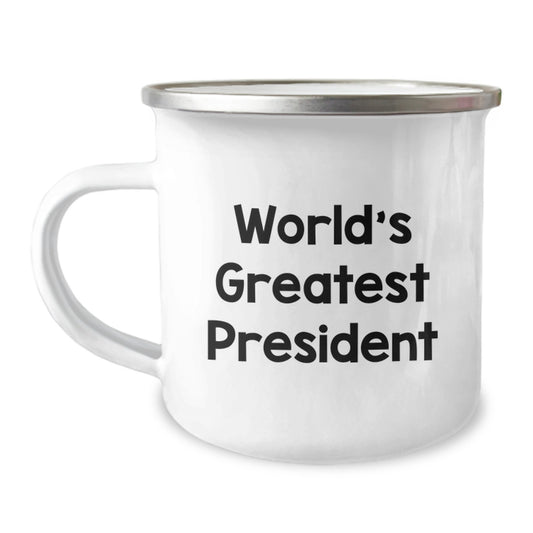 Funny World's Greatest President Gifts for President Men - President Camping Mug for Graduation Unique Gifts from Family - Image 1