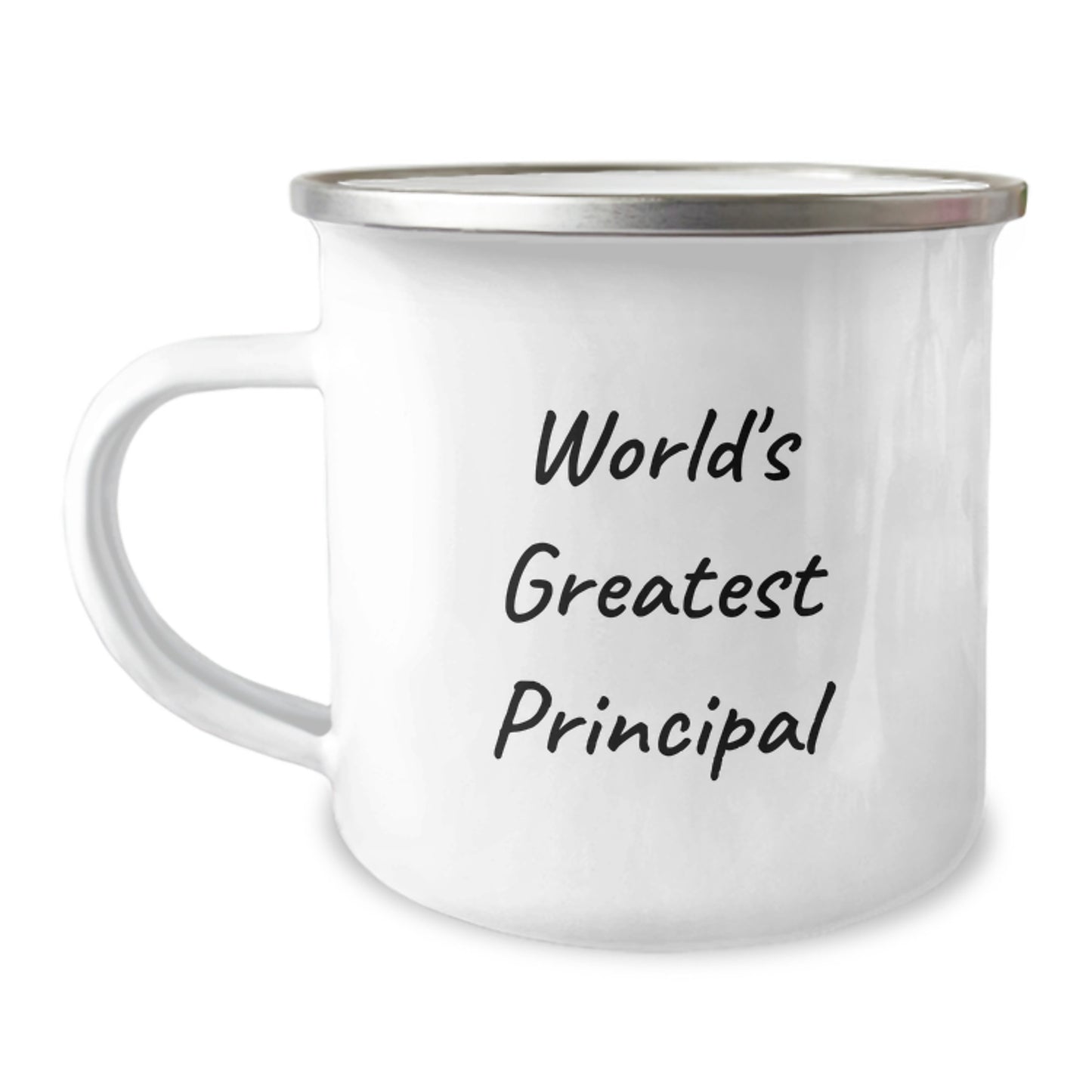 Funny Principal Gifts for the World's Greatest Principal, Camping Mug for Graduation Unique Gifts, Gifts from Men to Principal - 'World's Greatest Principal' Quote Mug - Image 1