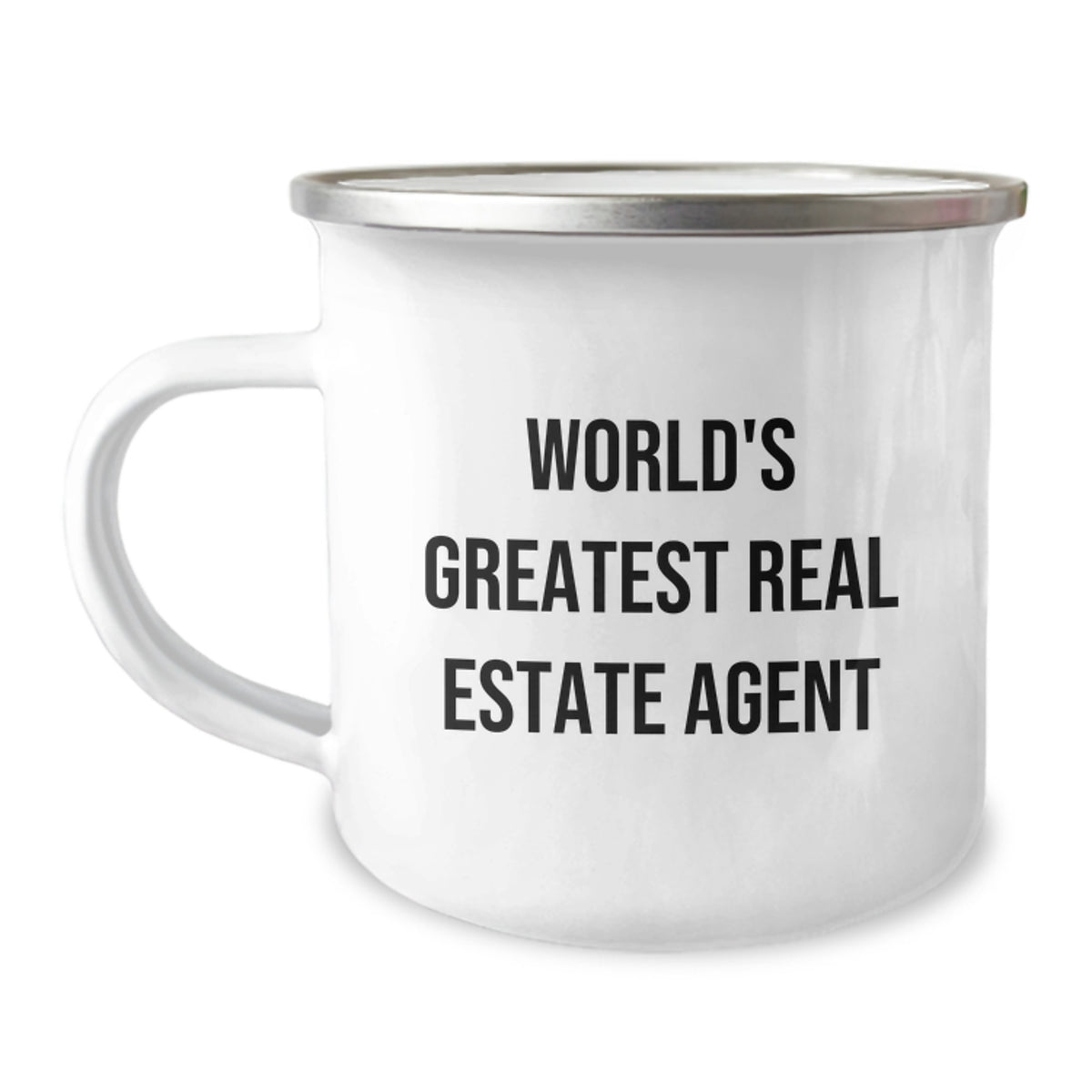 Christmas Gift for Her World's Greatest Real Estate Agent Camping Mug - Image 1