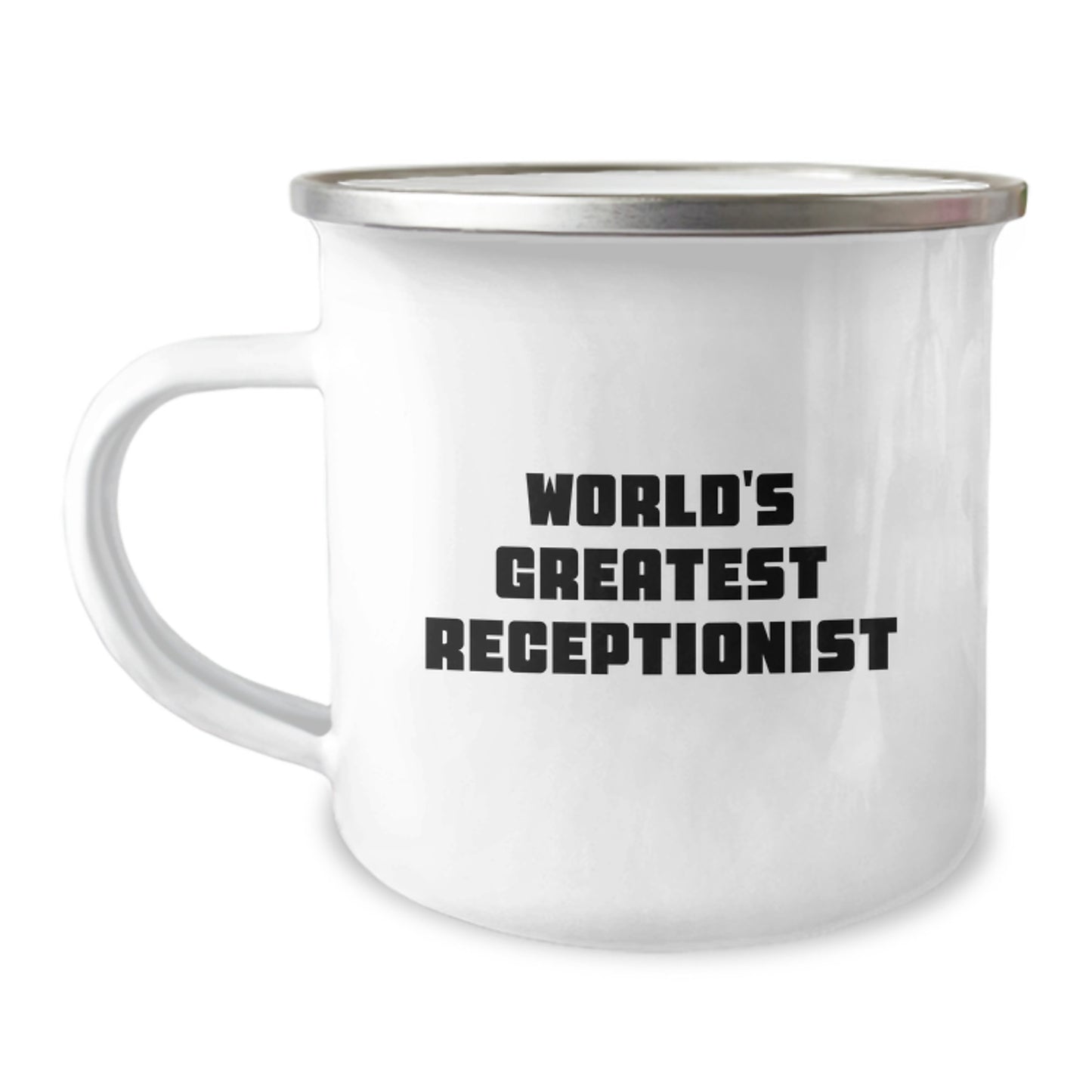 World's Greatest Receptionist Keepsake Camping Mug for Him Birthday Gift - Image 1