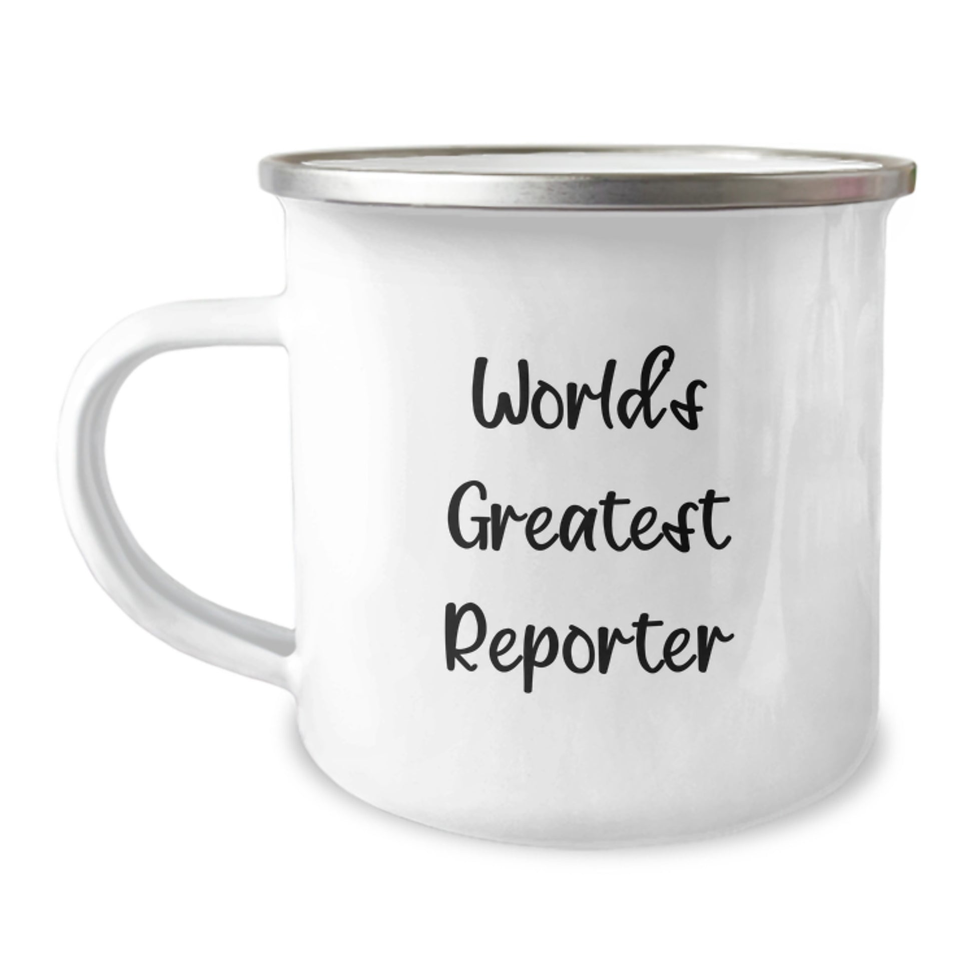 Funny Reporter Gifts from Friends, World's Greatest Reporter Quote, Camping Mug for Graduation Unique Gifts - Image 1