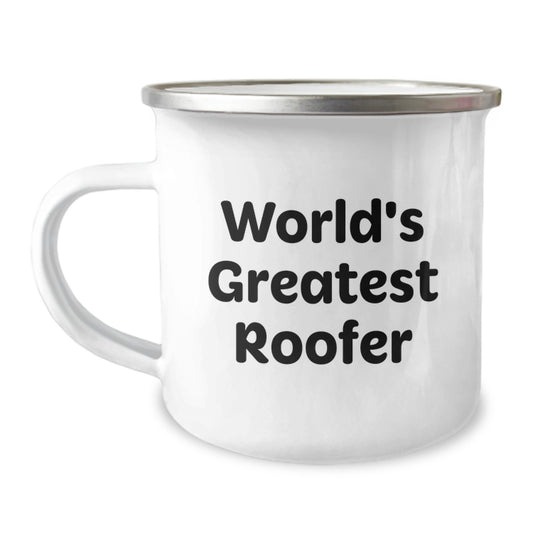 Funny World's Greatest Roofer Gifts for Men Graduation Unique Roofer Camping Mug - Image 1