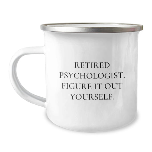 Funny Psychologist Gifts for Men, Camping Mug, Graduation Unique Ideas, Gifts from Friends, Gifts for Psychologist - Image 1