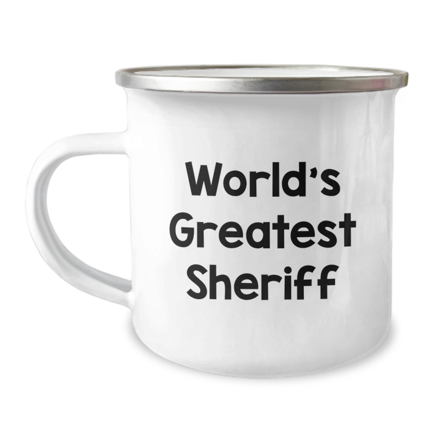 Funny Sheriff Gifts for Men from Friends - World's Greatest Sheriff Camping Mug for Graduation Unique Gifts - Image 1