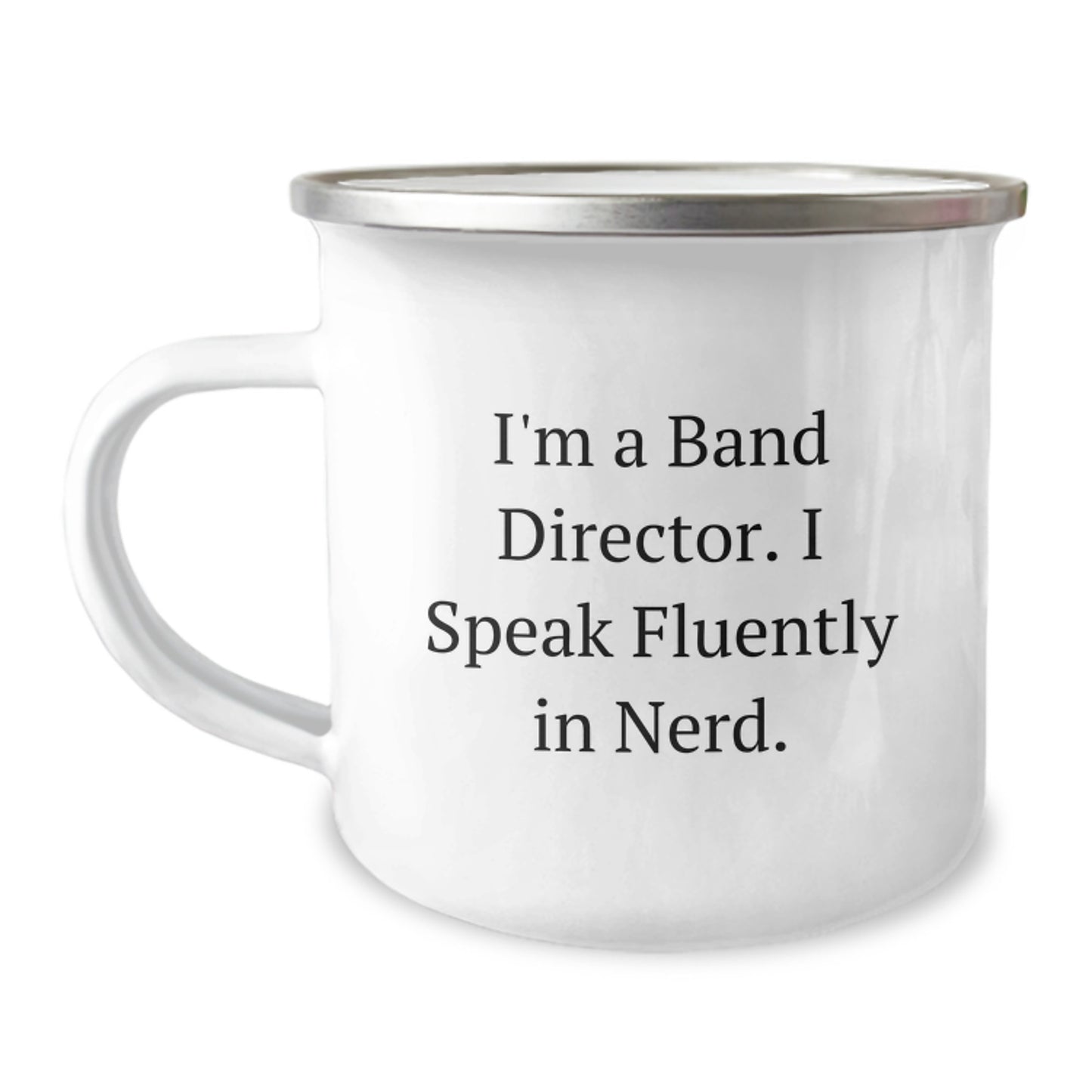 Funny Gifts from Friends for Band Directors - 'I Speak Fluently In genius' Camping Mug, Birthday Unique Gifts, Customized Men's Stainless Steel - Image 1