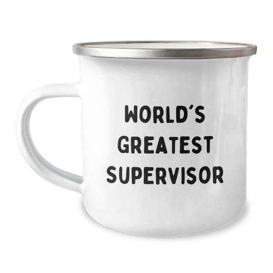 Funny Supervisor Gifts from Men to World's Greatest Supervisor Graduation Unique Gifts for Supervisor Camping Mug - Image 1